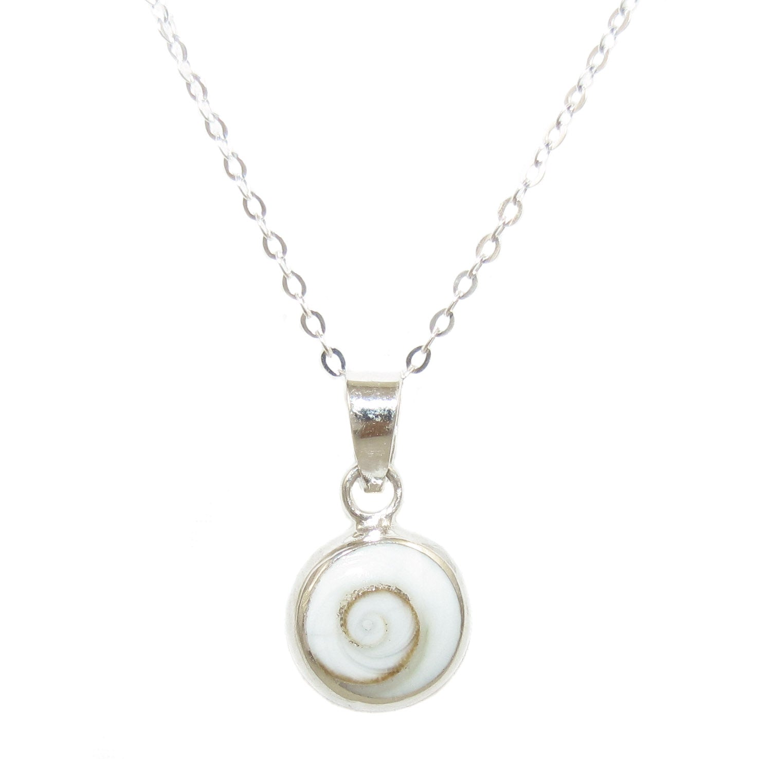 Shiva Auge Sterlingsilber Kette, Set mit Muschel - Schutz