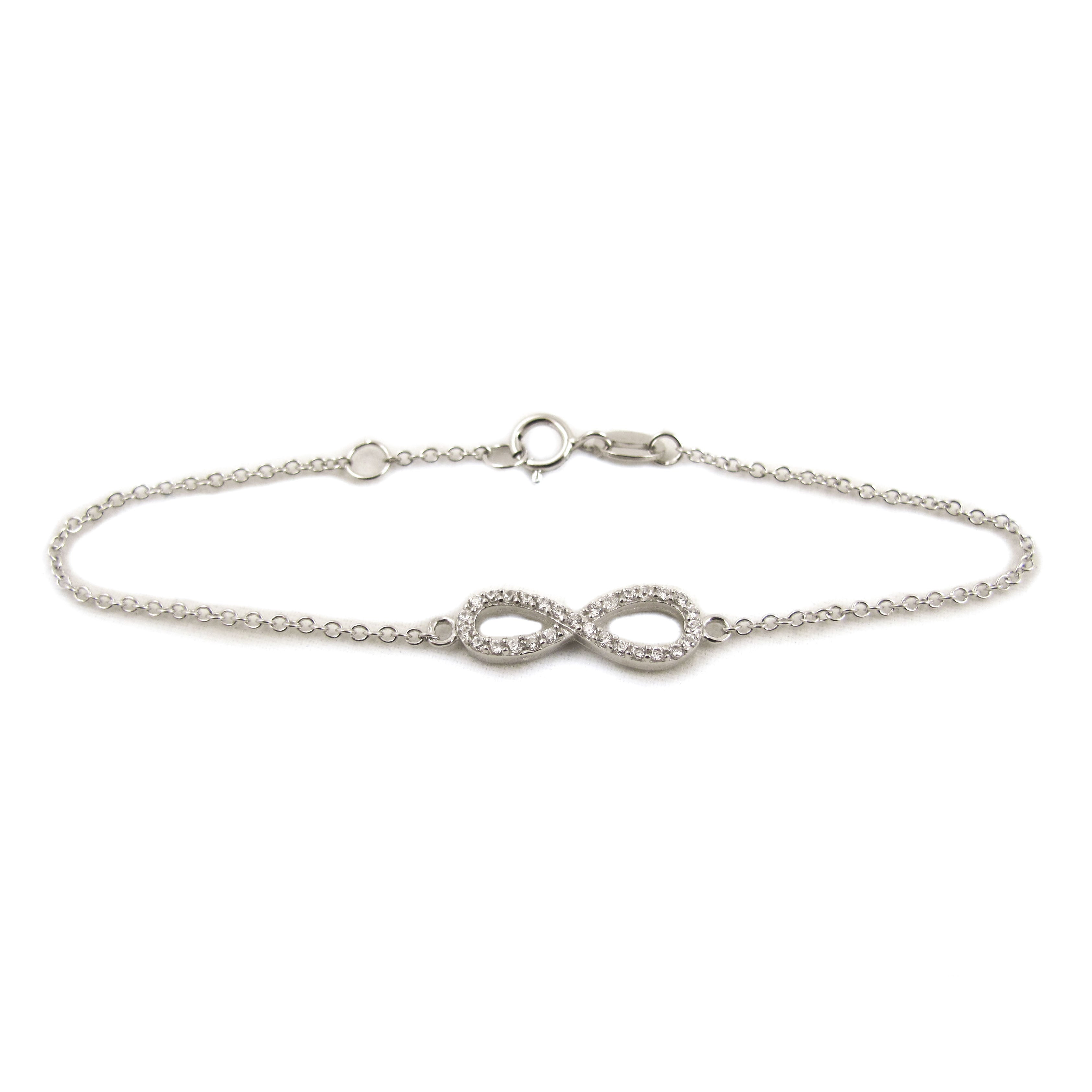 Unendlich Infinity Armband mit Swarovski Kristallen für Damen