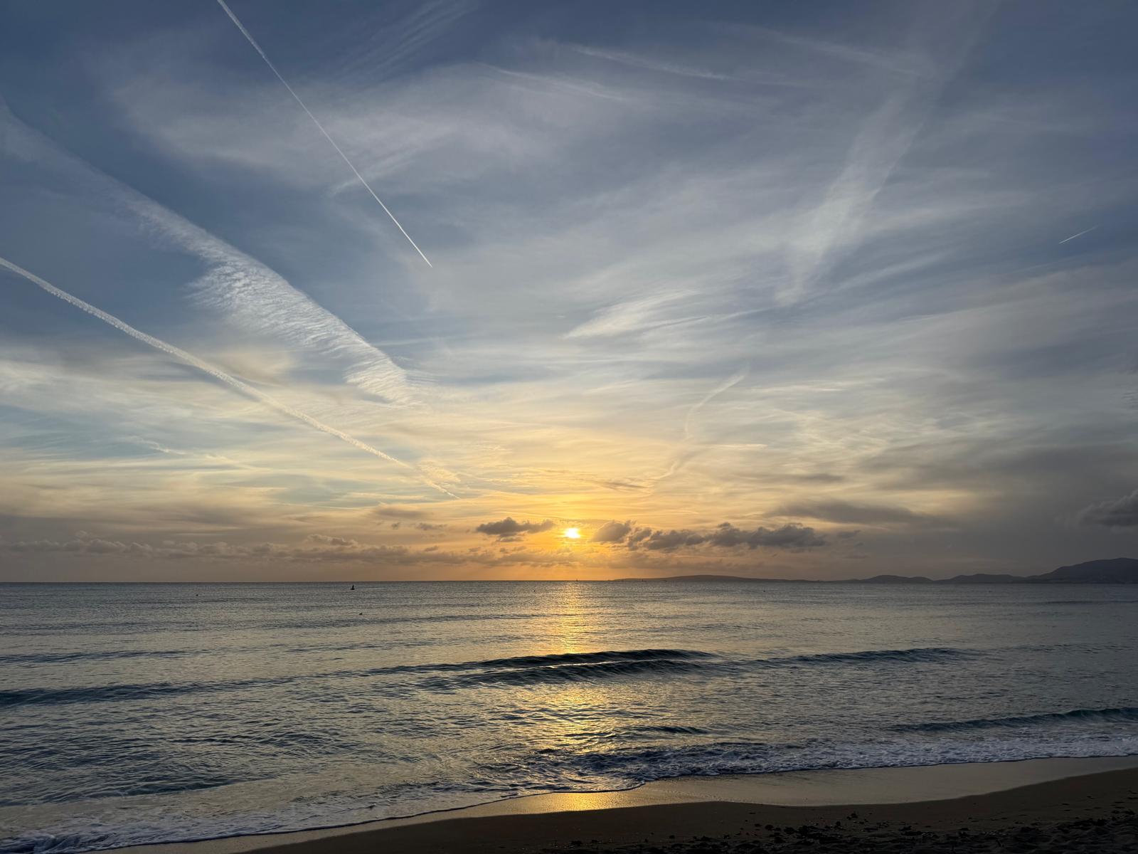 Sonnenuntergang an die Playa der Palma