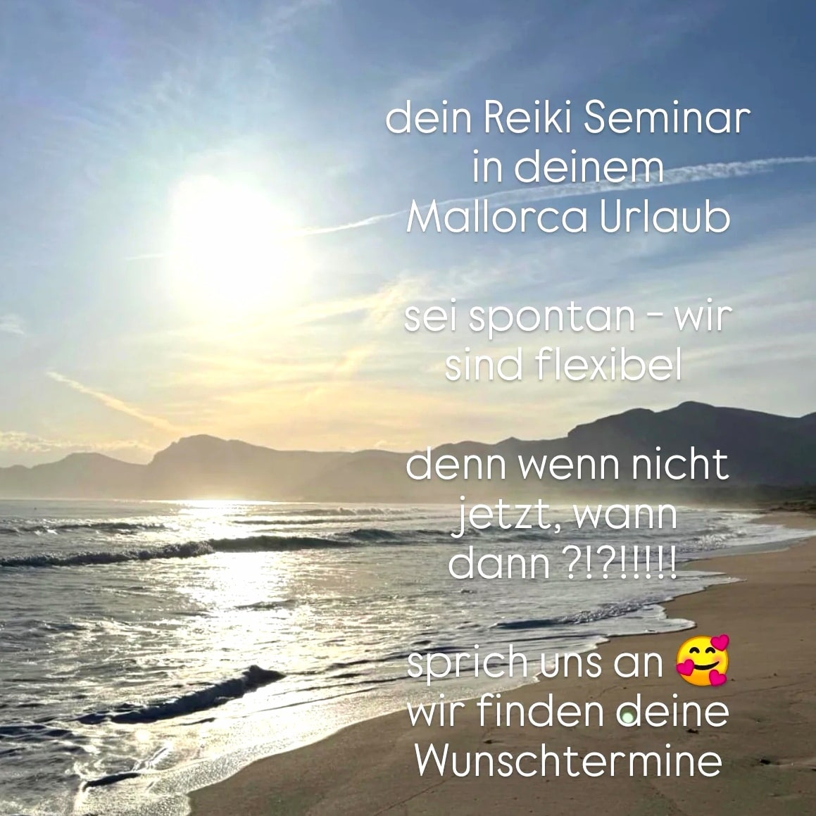 🧡 dein Reiki-Seminar in deinem Mallorca-Urlaub