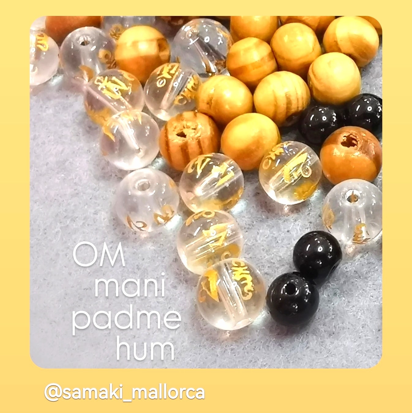 Mantra Perlen mit OM mani padme hum