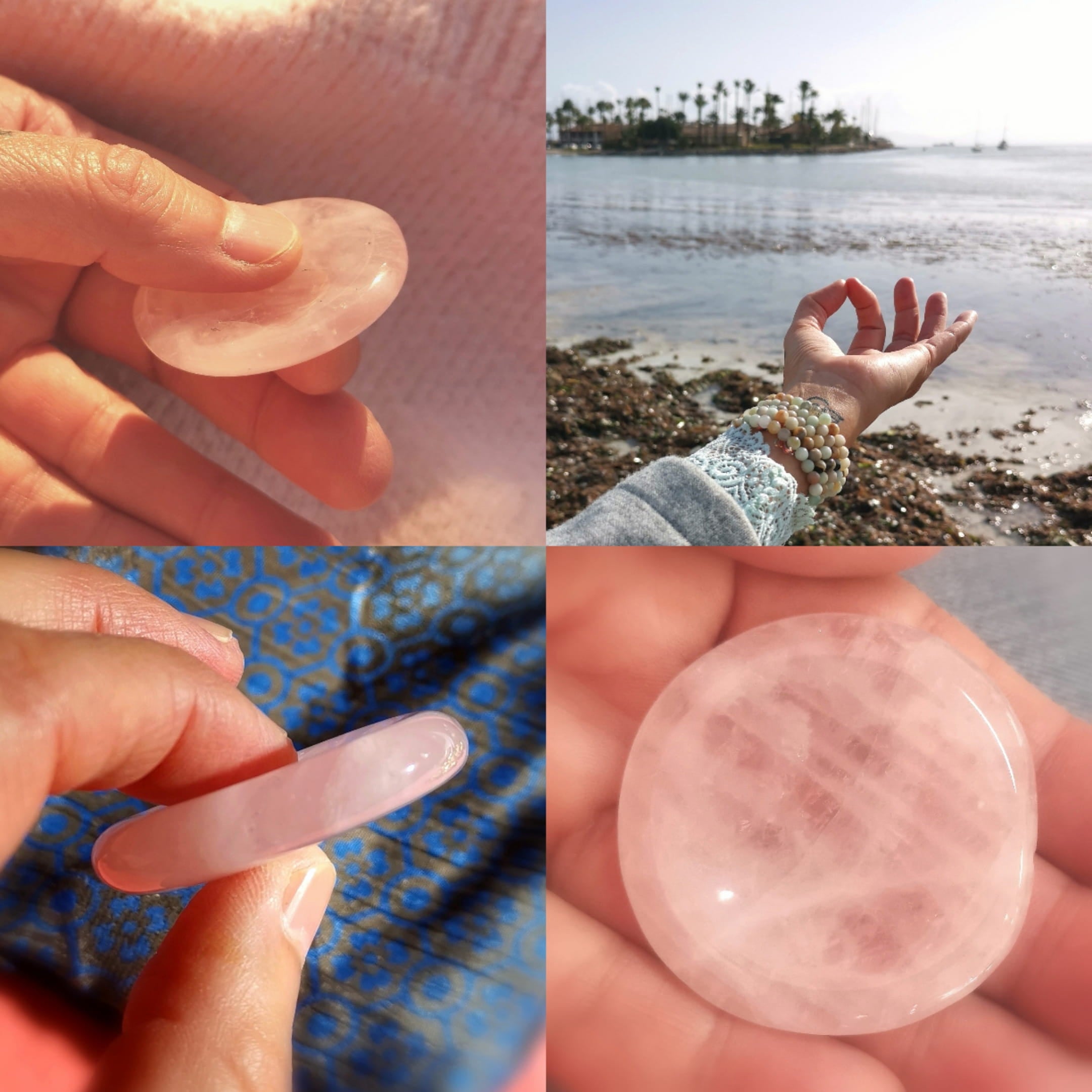 Rosenquarz Daumenstein – Heilstein für Meditation, Bewusstsein & Herzöffnung