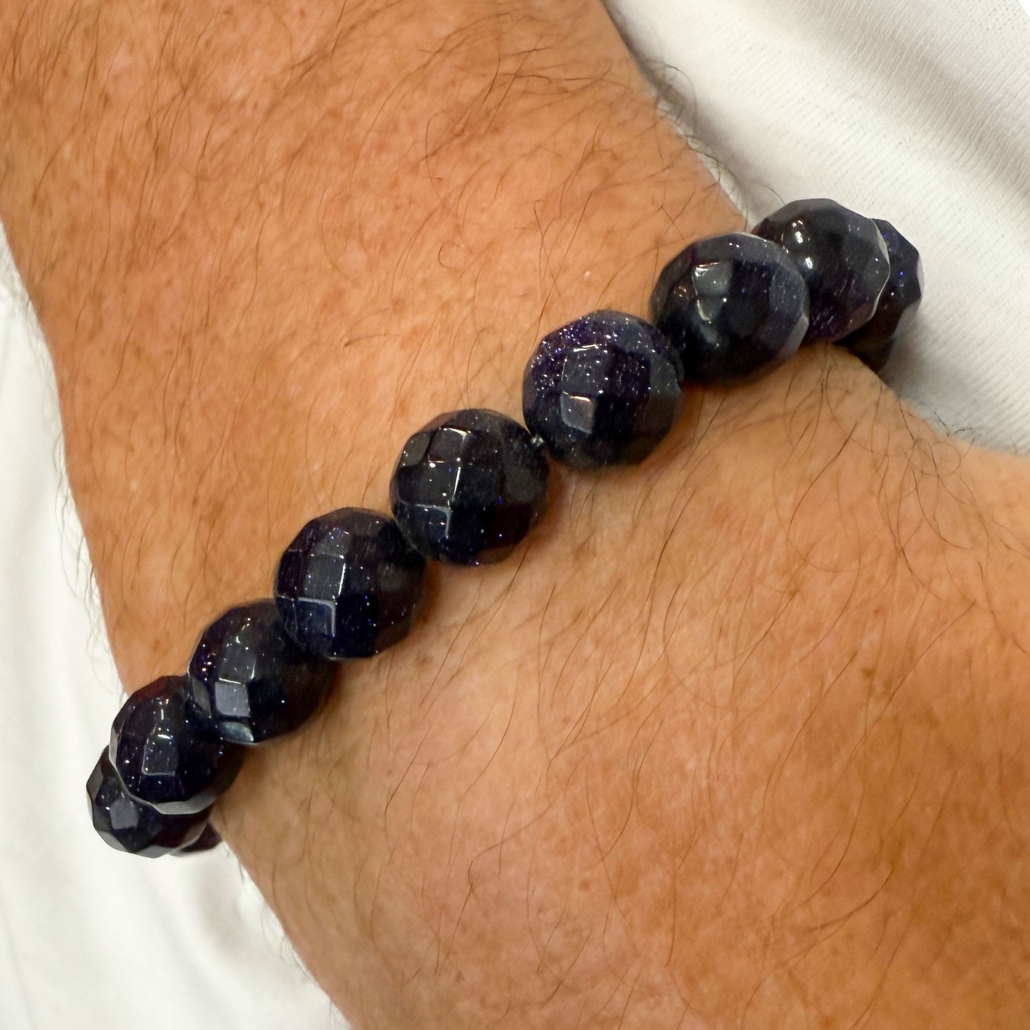 Blauer Aventurin Edelstein Armband 10 mm – für klare Gedanken & einen freien Geist