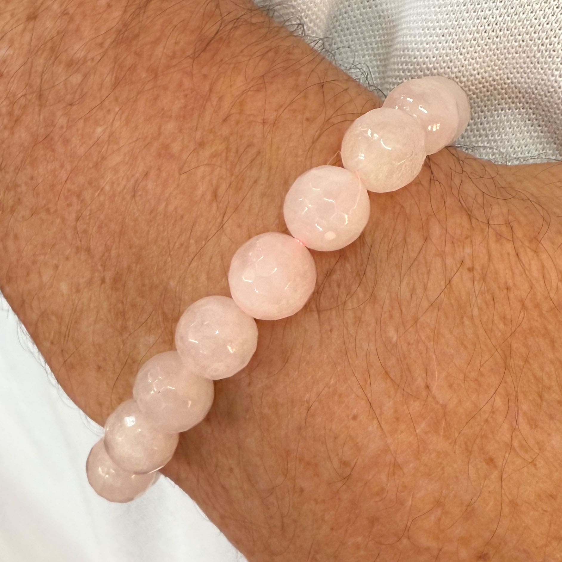 💗 Rosenquarz Edelstein Armband 10 mm – geweiht für Liebe, Treue & Herzensharmonie