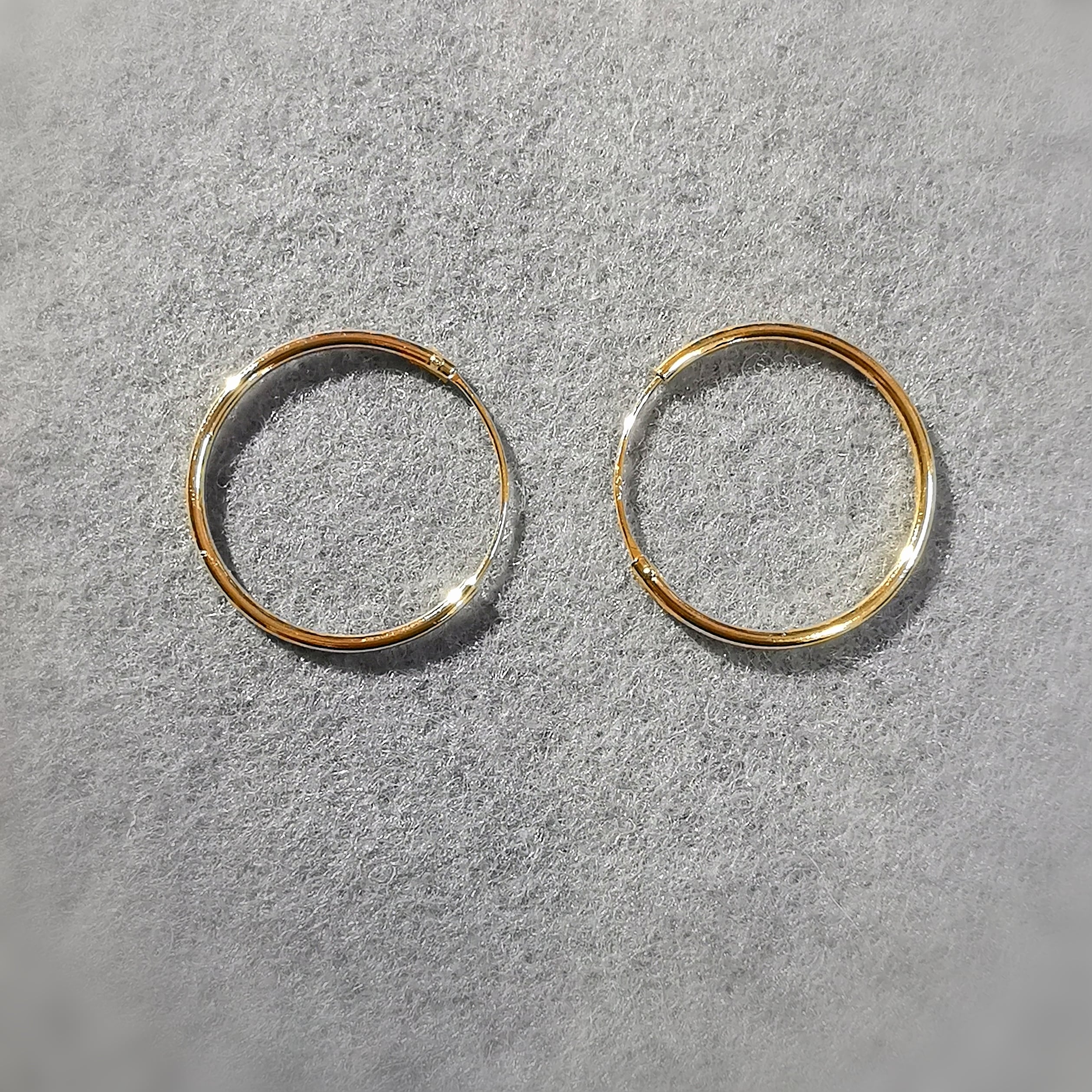 Gold Creolen Ohrringe, edler Hippie Ohrschmuck 20 mm vergoldet, Lust auf Sommer