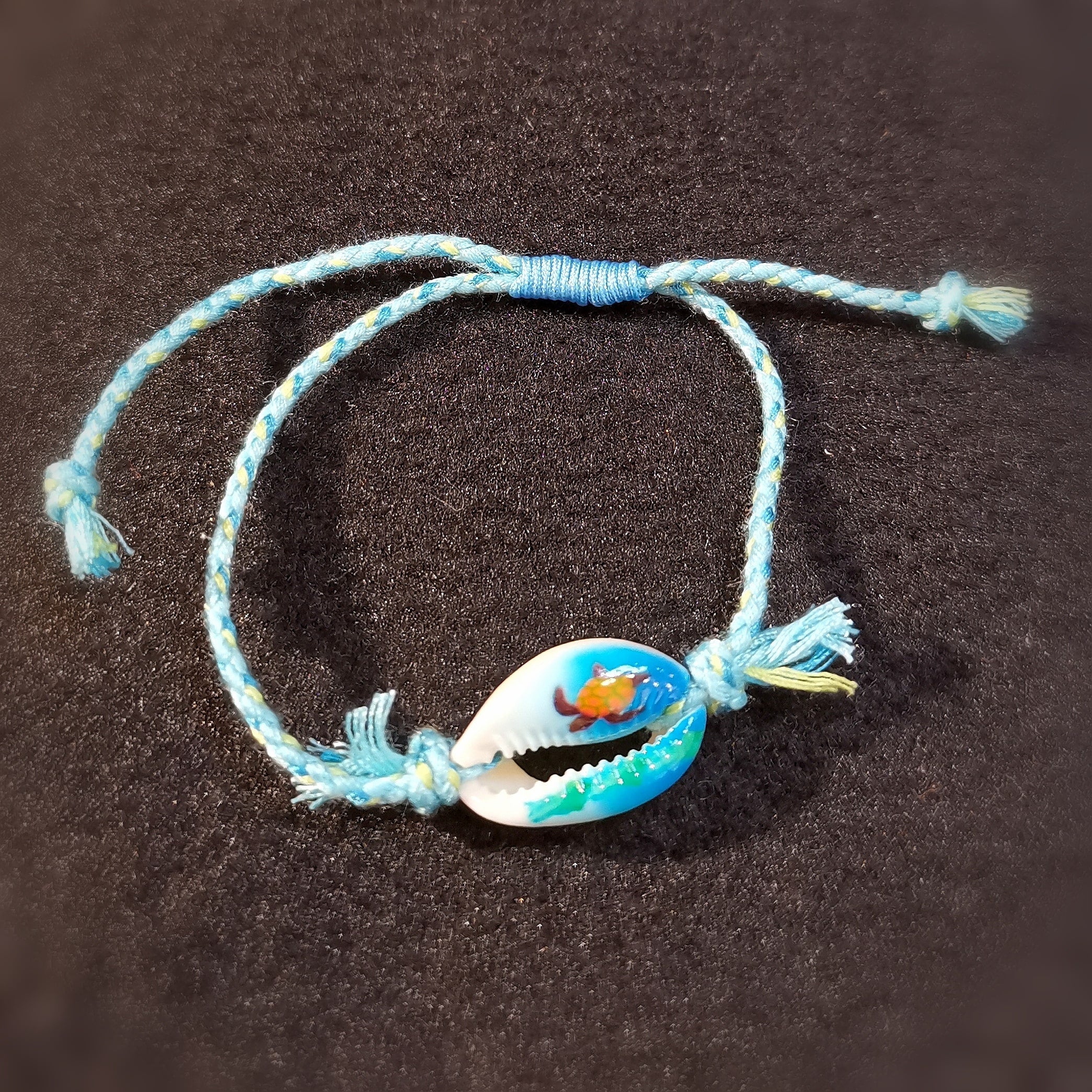 Schildkröte Wasserschildkröte Muschel Karma Armband, Boho Schmuck, geweiht - Freiheit und Harmonie