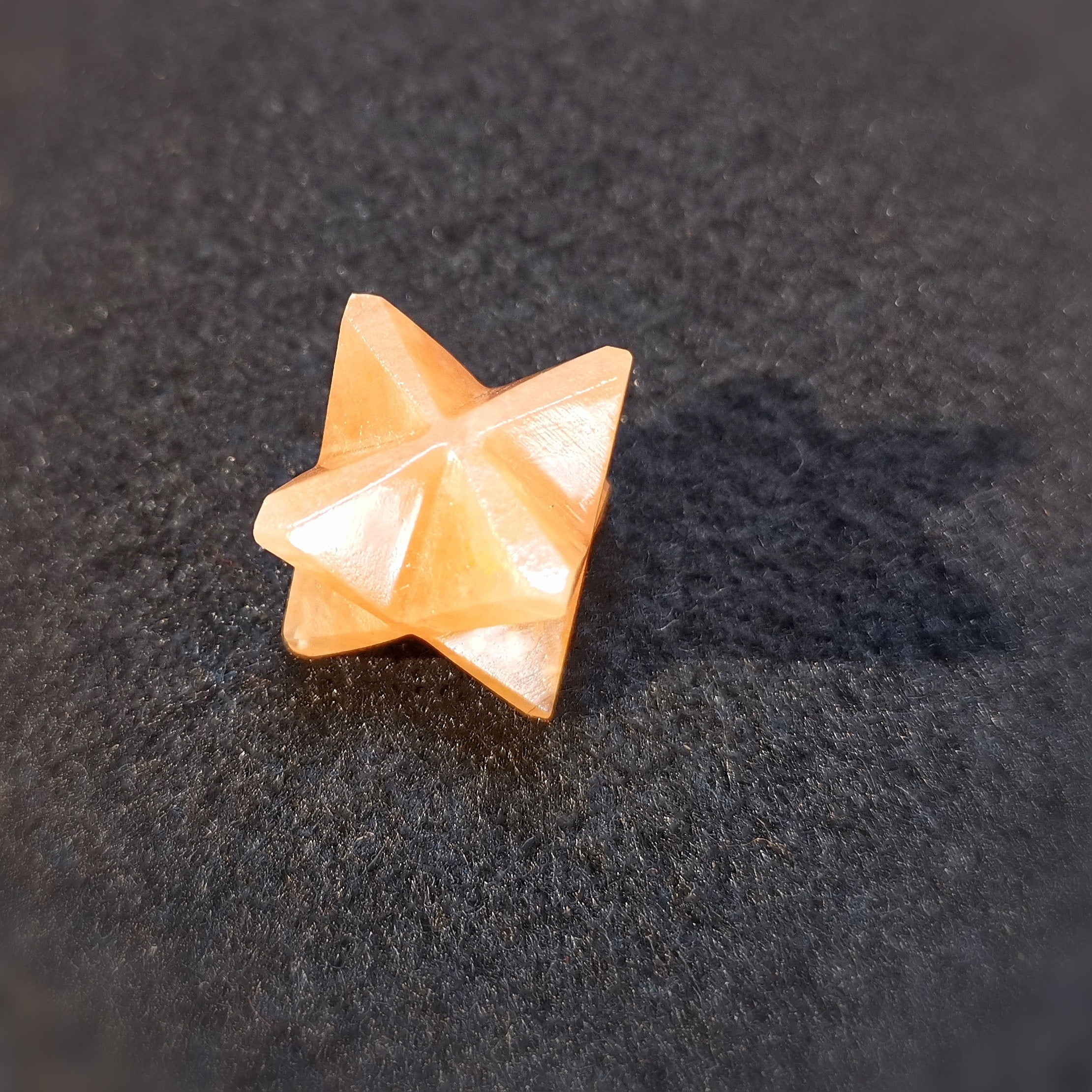 Merkaba Karneol Glückachat Edelstein Heilstein, Chakra Meditation, geweiht- Erkenntnis