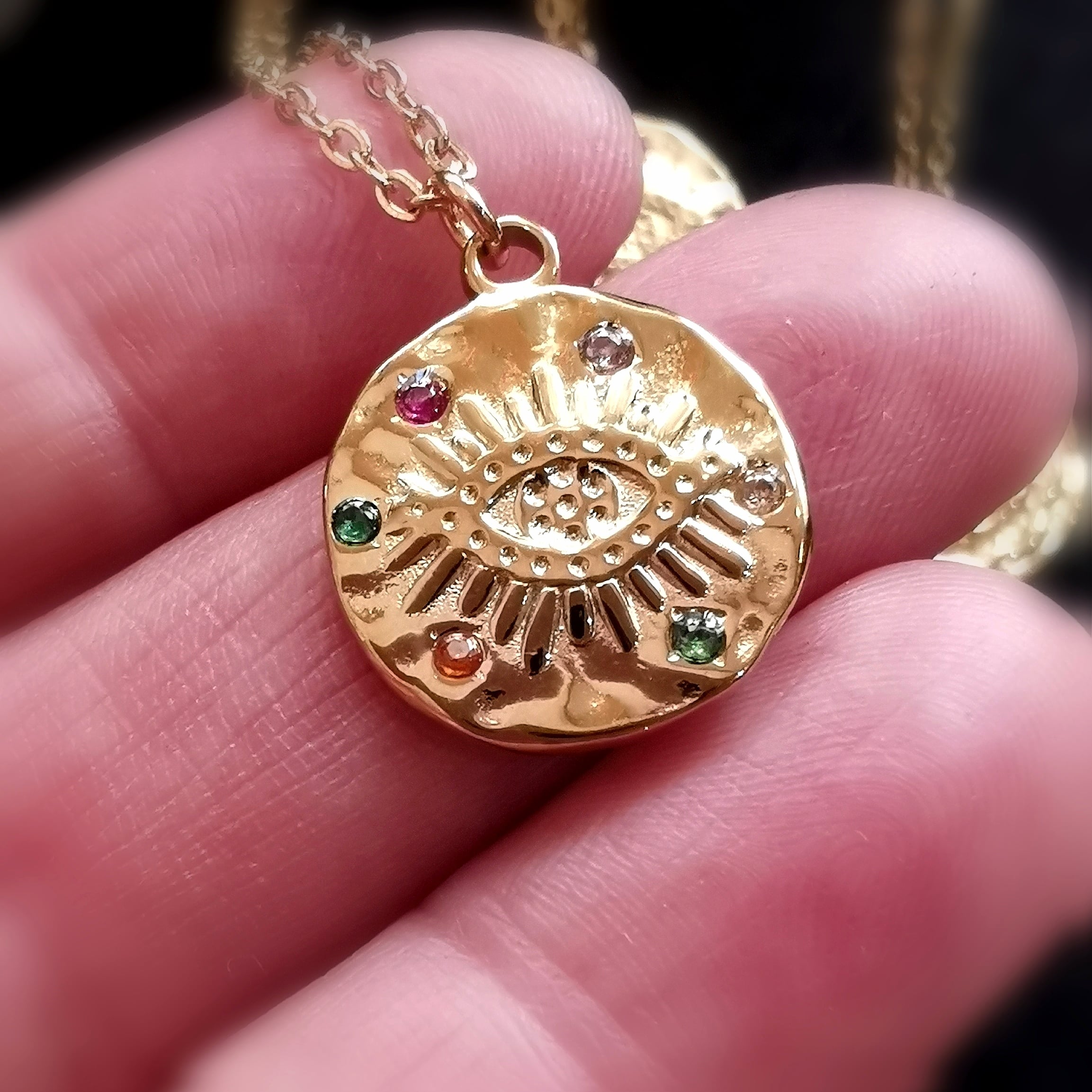 Auge von Nazar Amulett Talisman Kettchen, tütrkisches Auge Boho Gold Karma Schmuck Kette geweiht, im Schutz