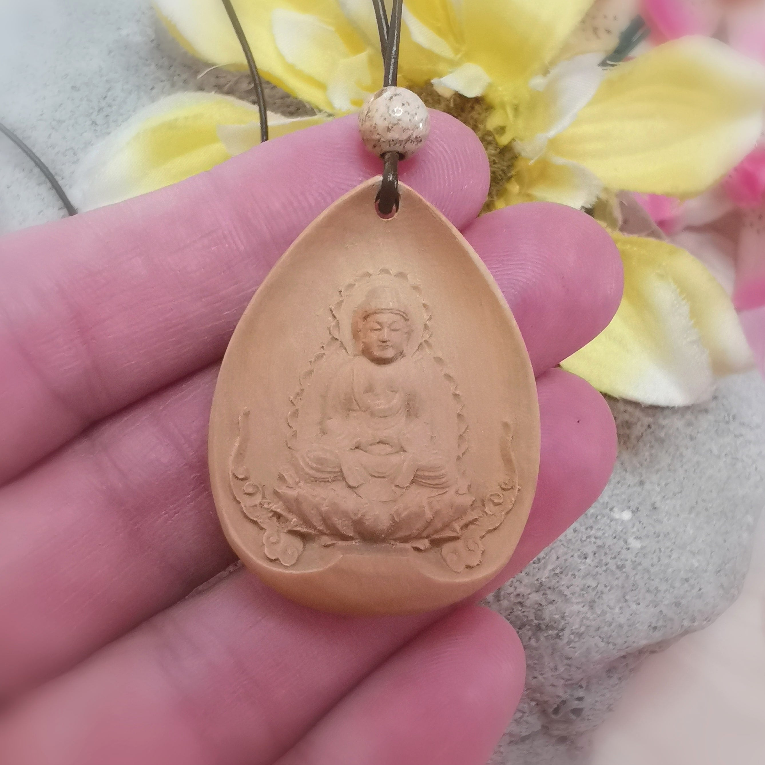 Buddha Holz Karma Talisman Kette, Aura Chakra Glückskette, innerer Frieden