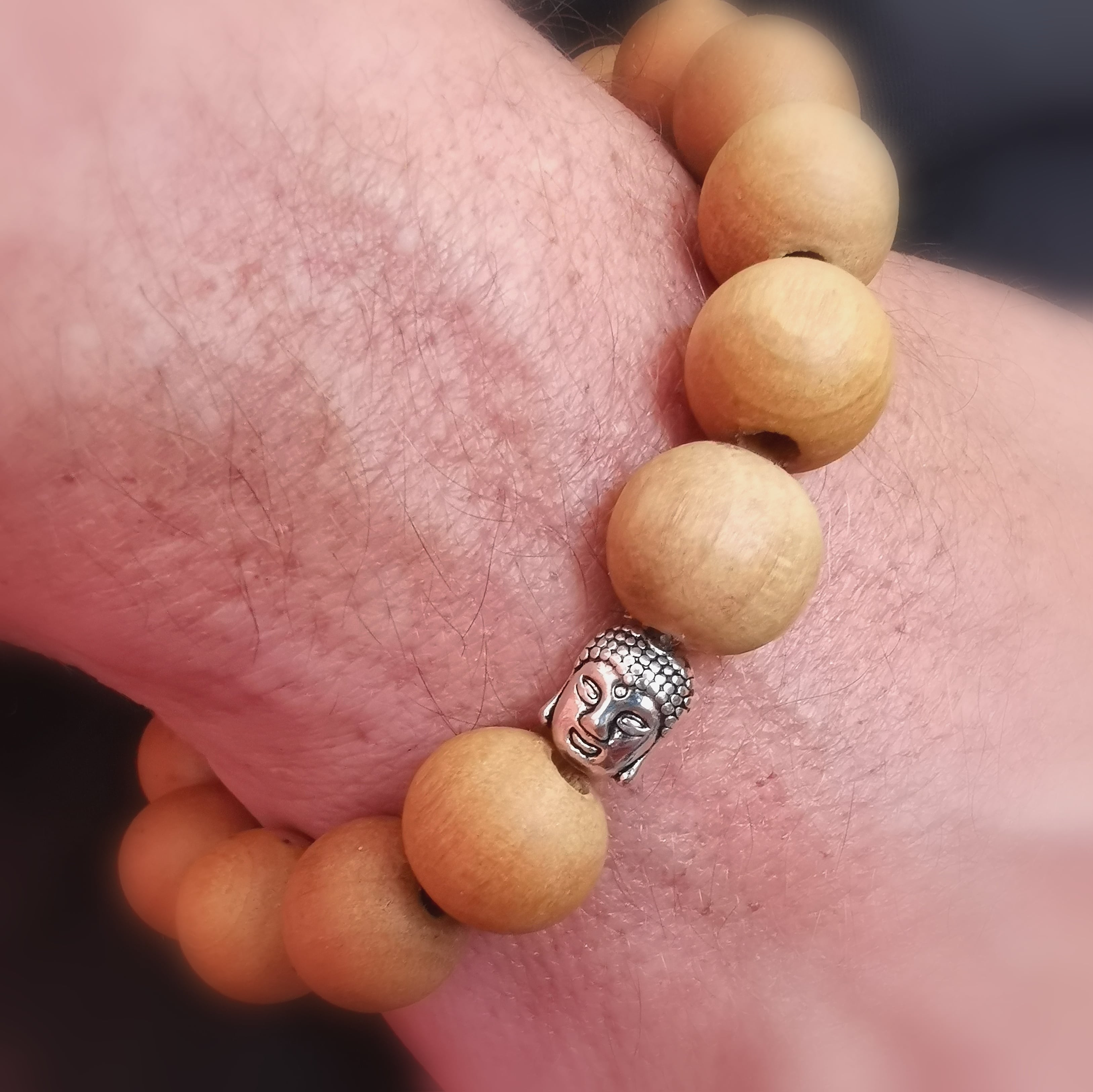 Holz Buddha Armband Unisex, Karma Schmuck für Meditation, Kraft und Gelassenheit