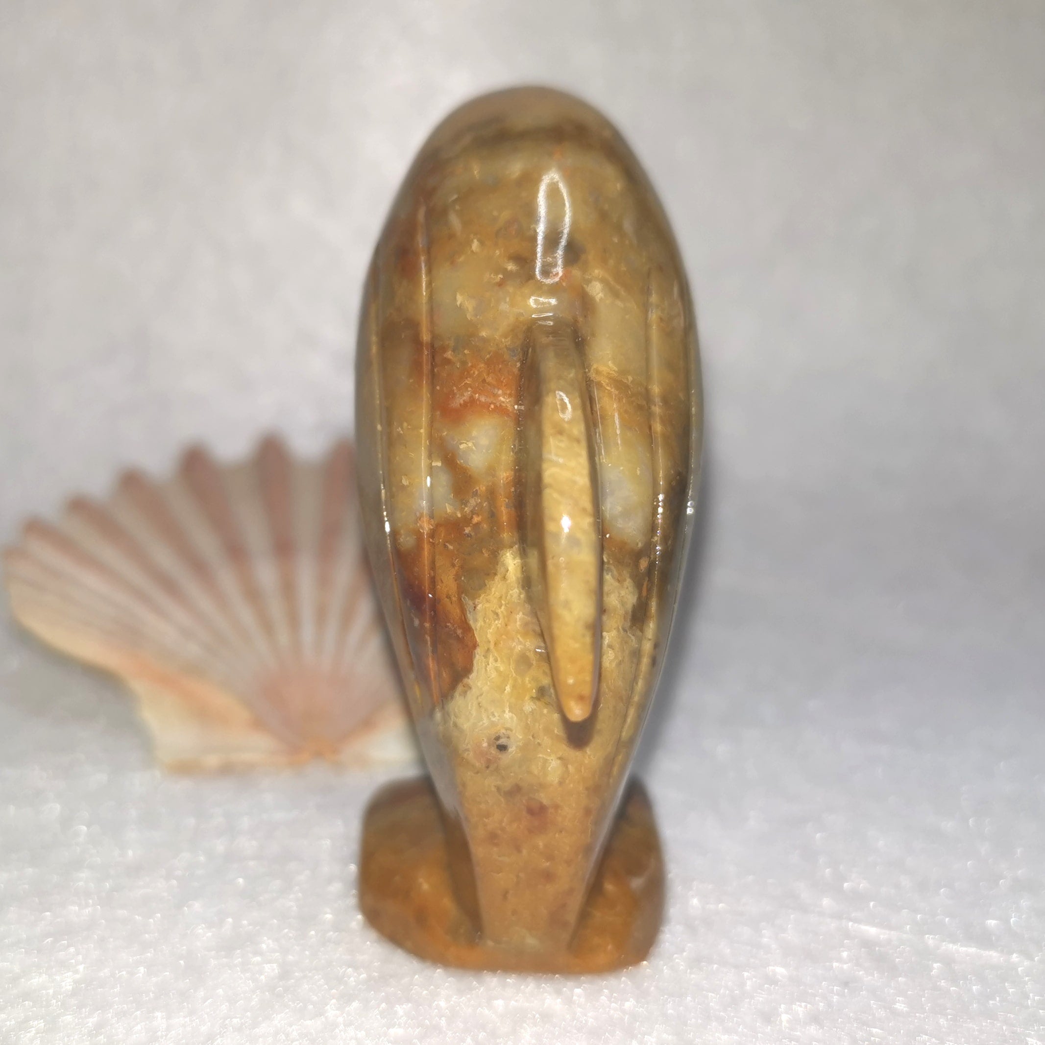 Delfin Onyx Edelstein Standfigur, Krafttier Talisman, Lebensfreude, Schutz Talisman