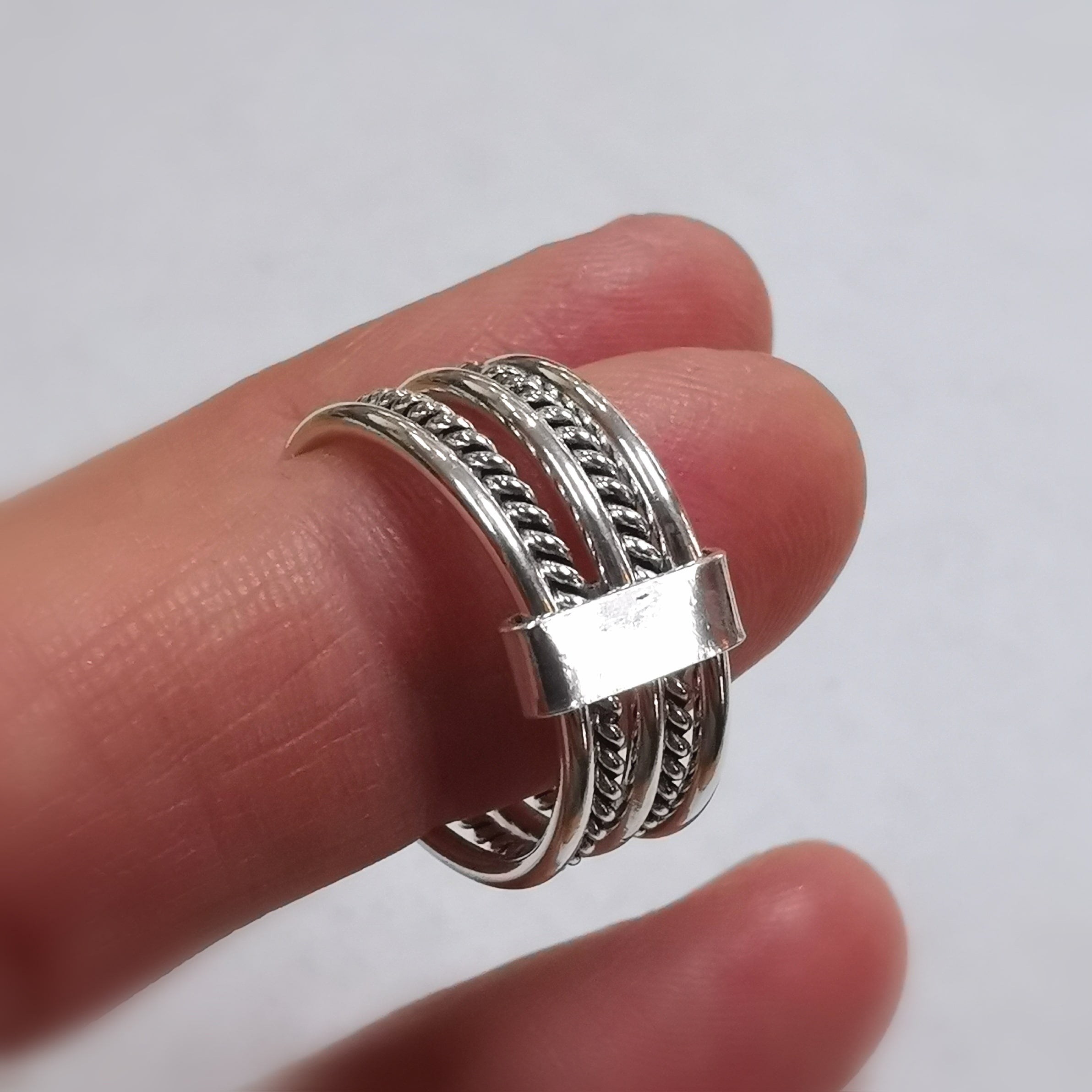 Sammelring Sterlingsilber Fingerring, Ring Größe 53