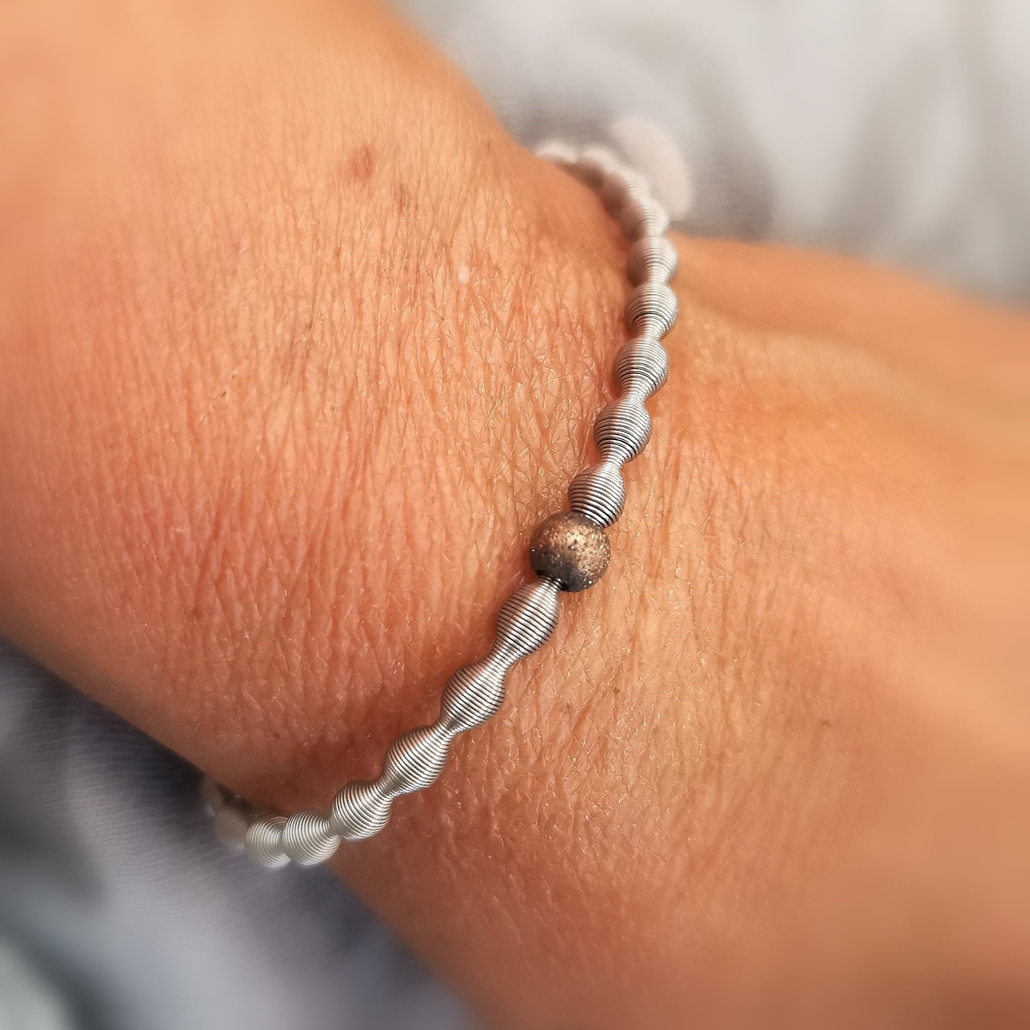 Fusskettchen Armband Spiralen Schmuck, Edelstahl #schmuckfreude, für alle Grössen