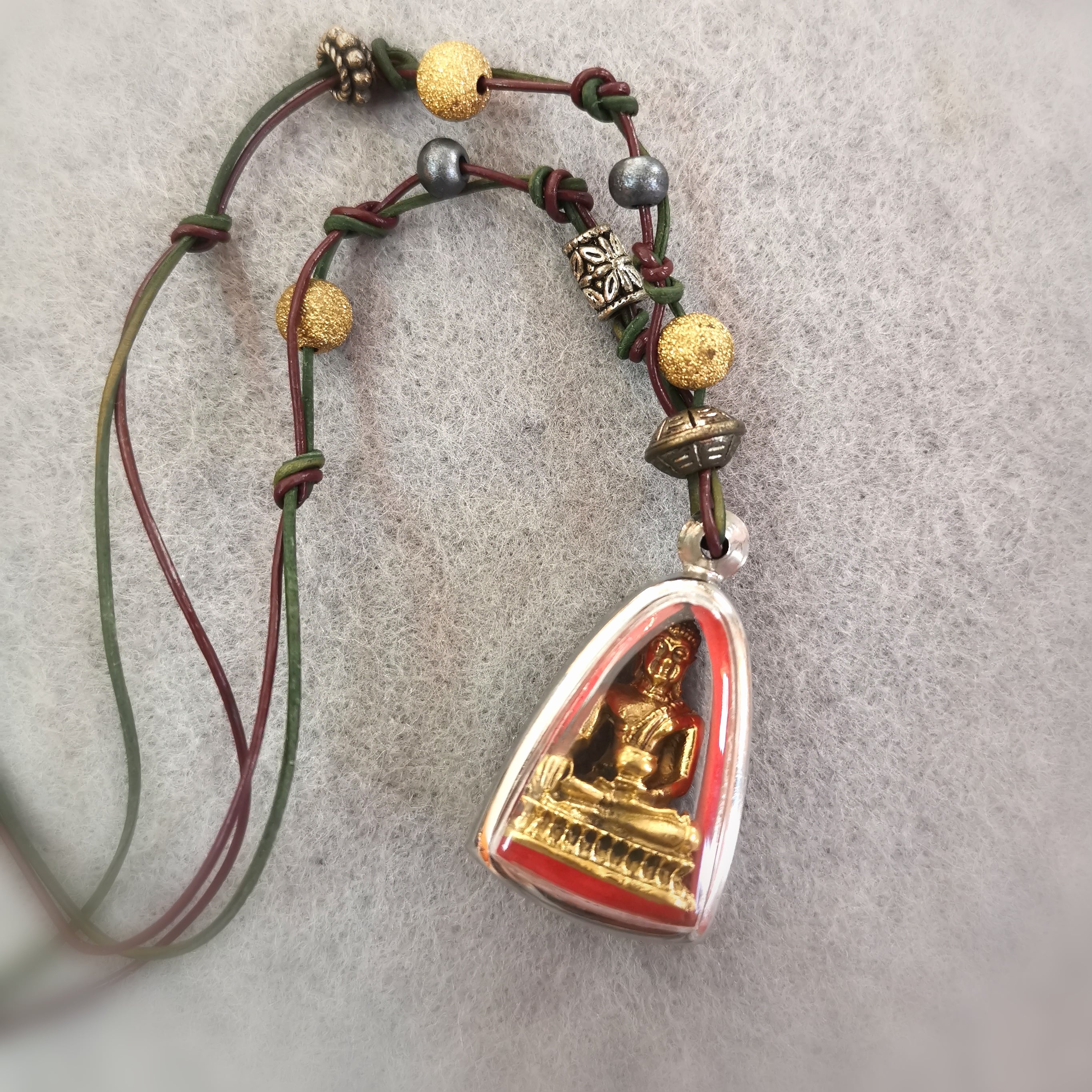 Buddha Tempel Talisman Design Kette, Unikat Karma Schmuck geweiht #imfrieden