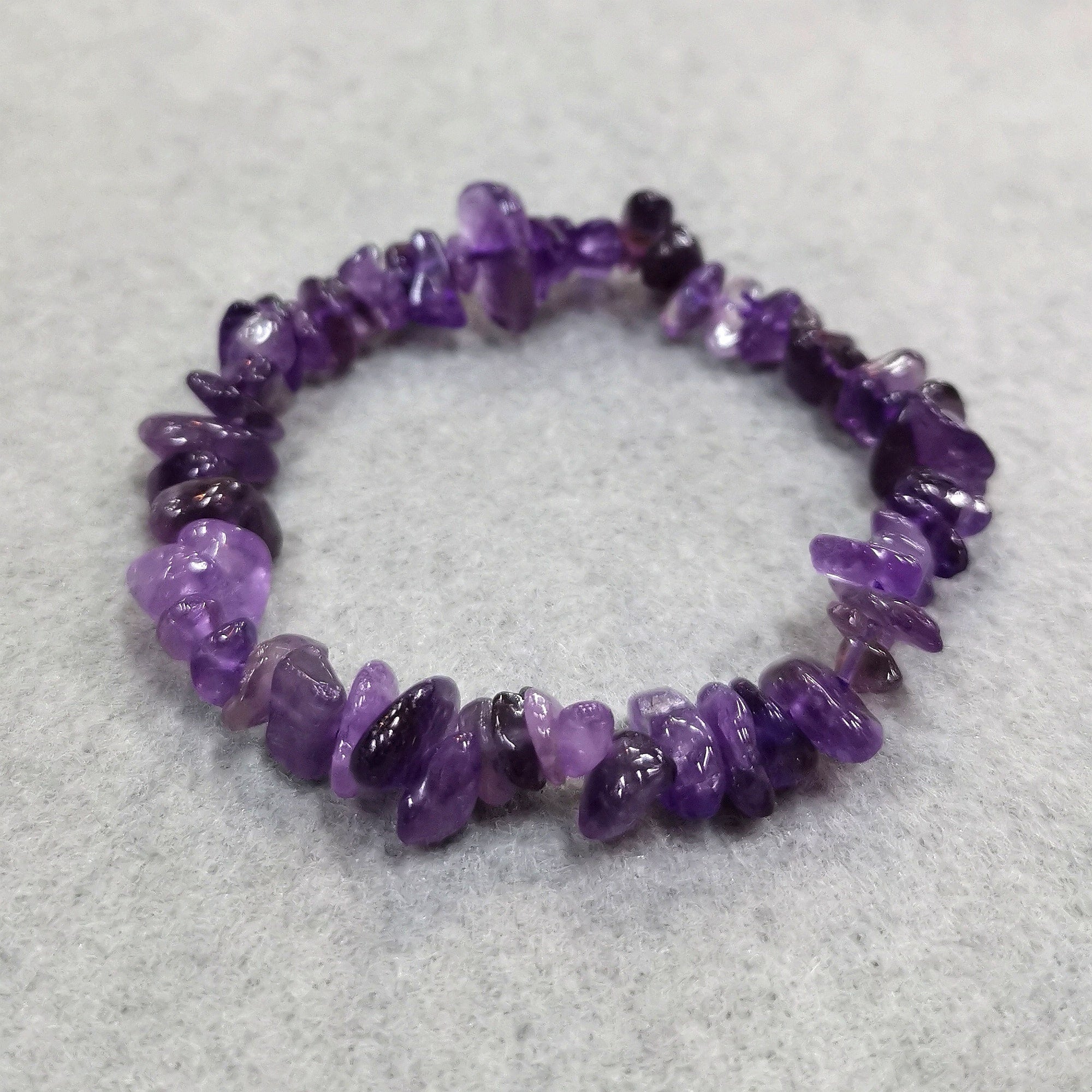 Amethyst Gemstone Healing Stone Bracelet Intuition and Harmony