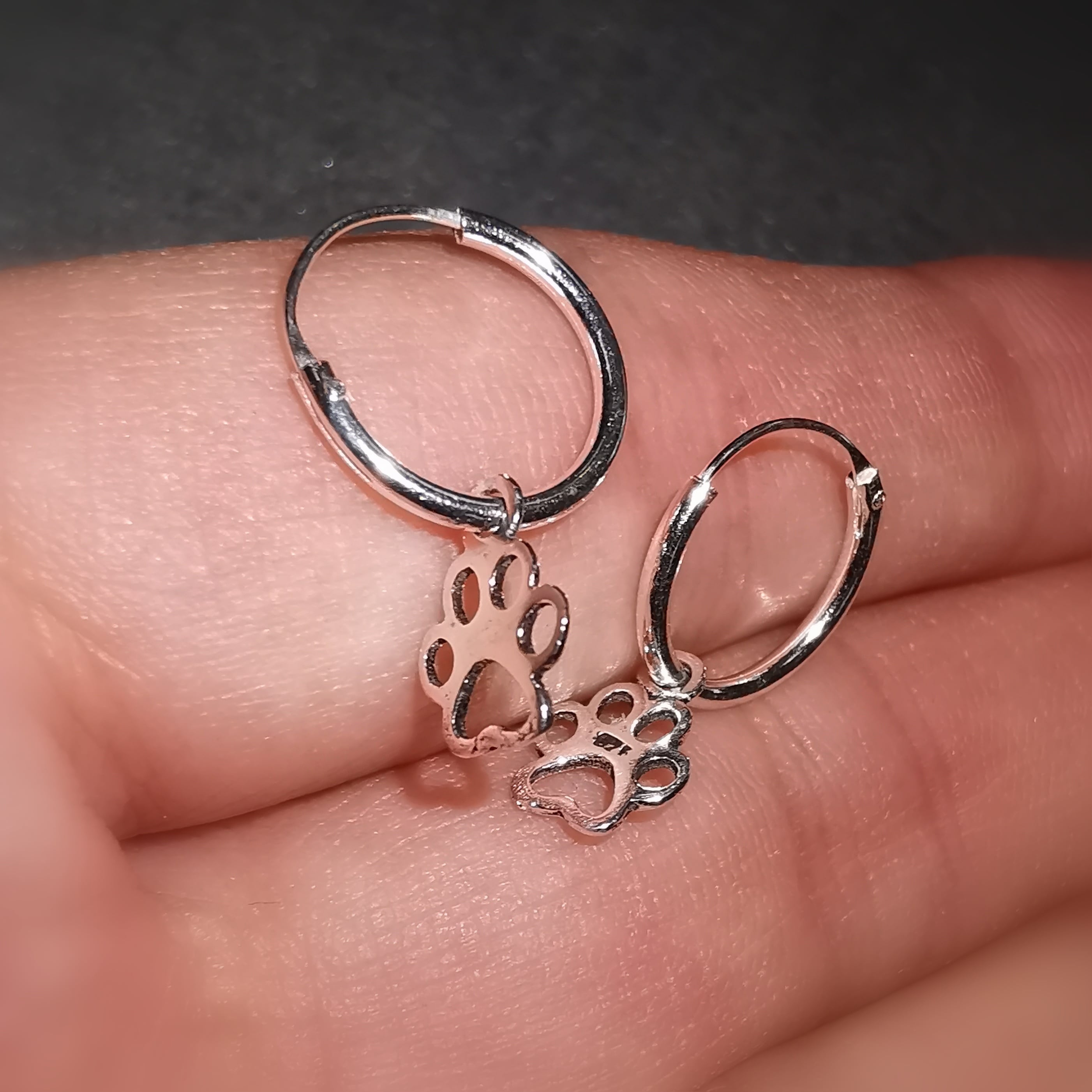 🐾 Pfote Tatze Ohrringe Hoops Creolen Seelentier Hund Katze, Pfötchen, Krafttier –  Seelenverbindung (Kopie)