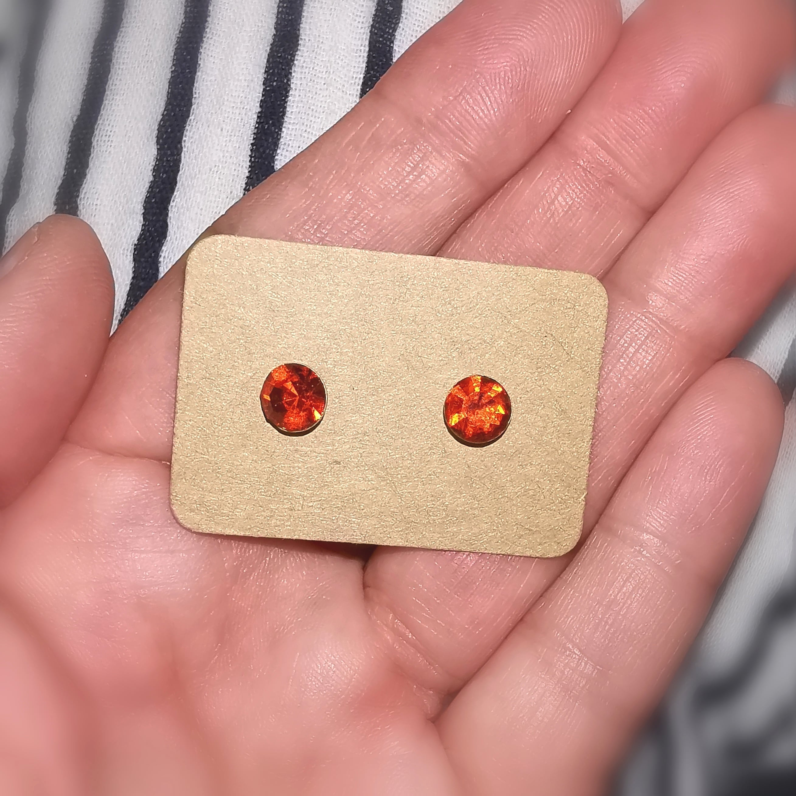 ✨ Swarovski Ohrstecker Sterlingsilber Orange – Lichtvolle Kristall Ohrringe Boho Sommerglück