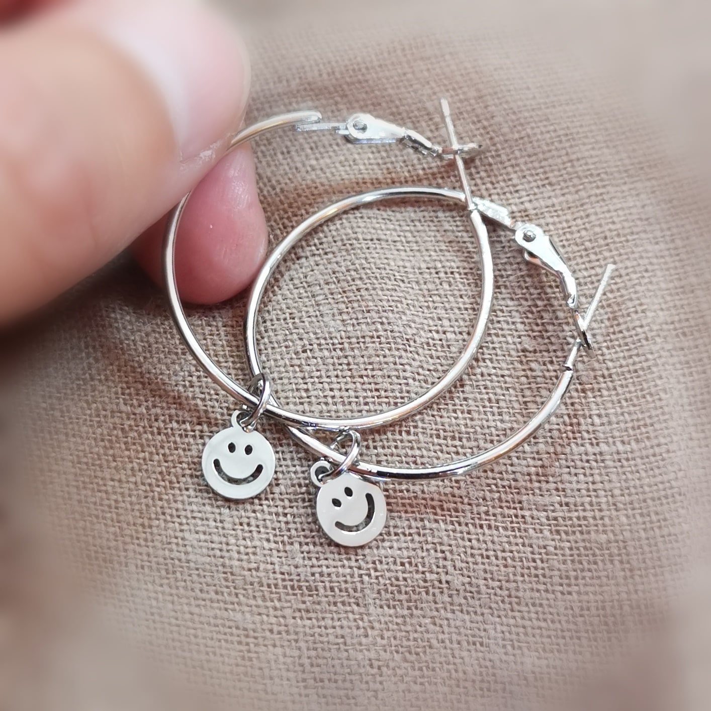 🌞 Smiley Boho Hoops 3 cm – pure joy of life &amp; warmth of heart