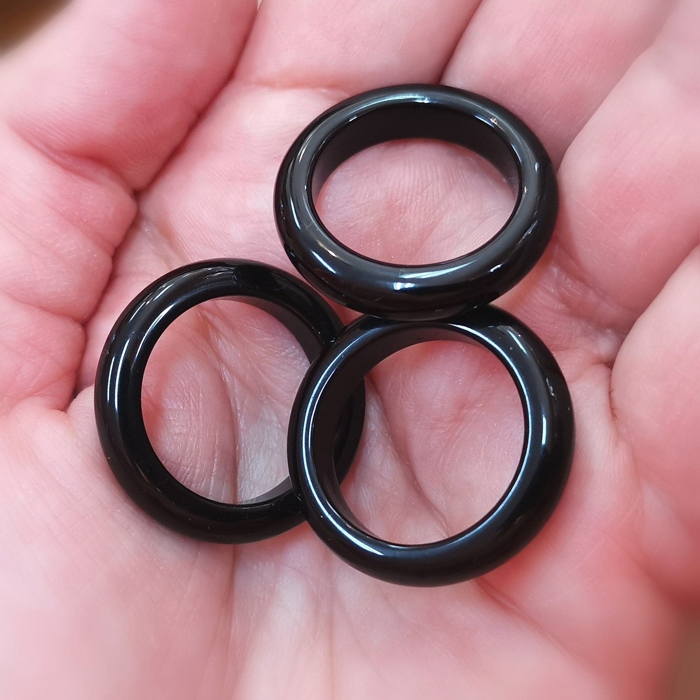 💎 Obsidian gemstone ring – consecrated for insight &amp; protection