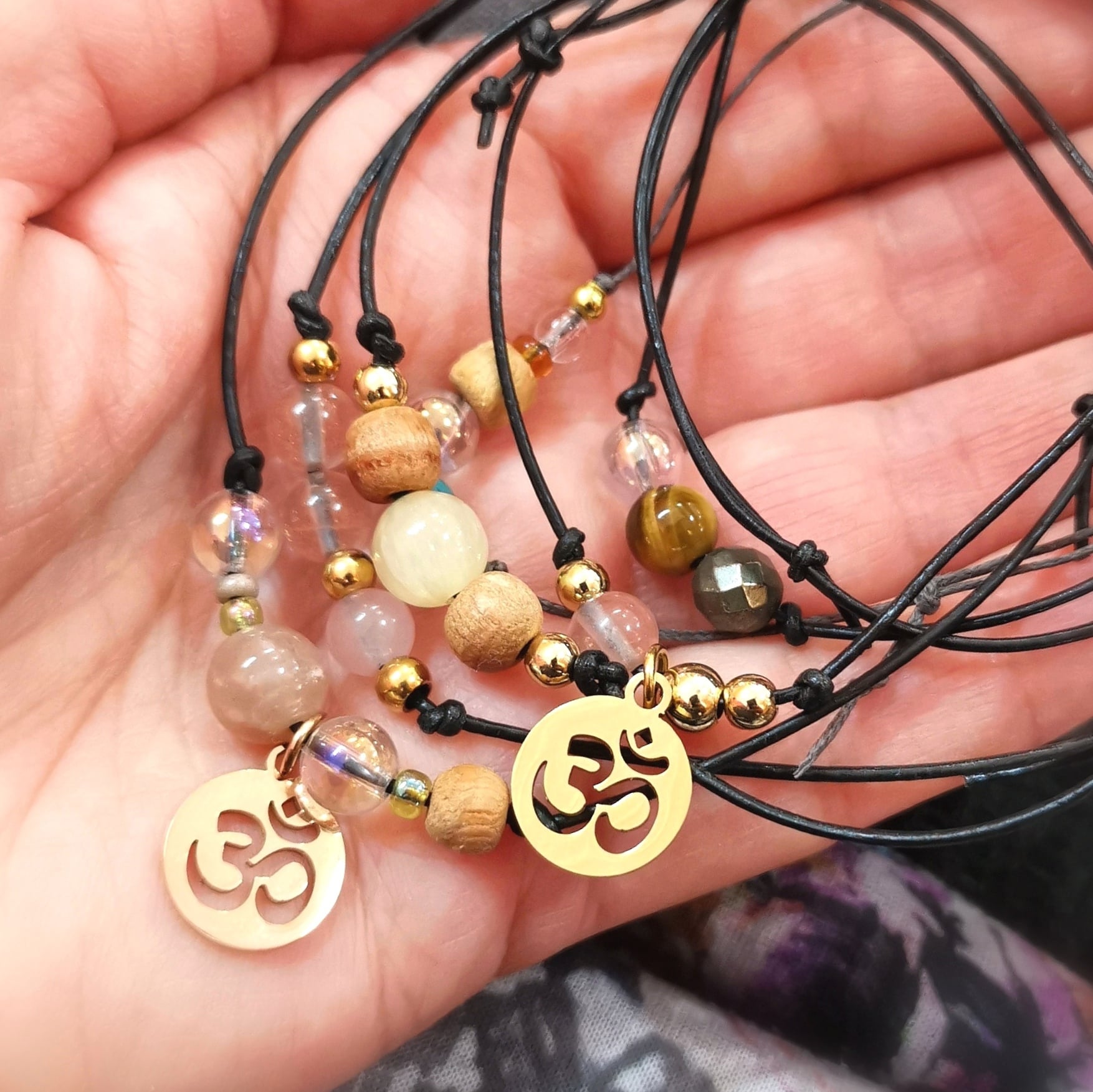 Watermelon Tourmaline &amp; Rose Quartz Hippie Gemstone Bracelet – consecrated for love, change &amp; courage