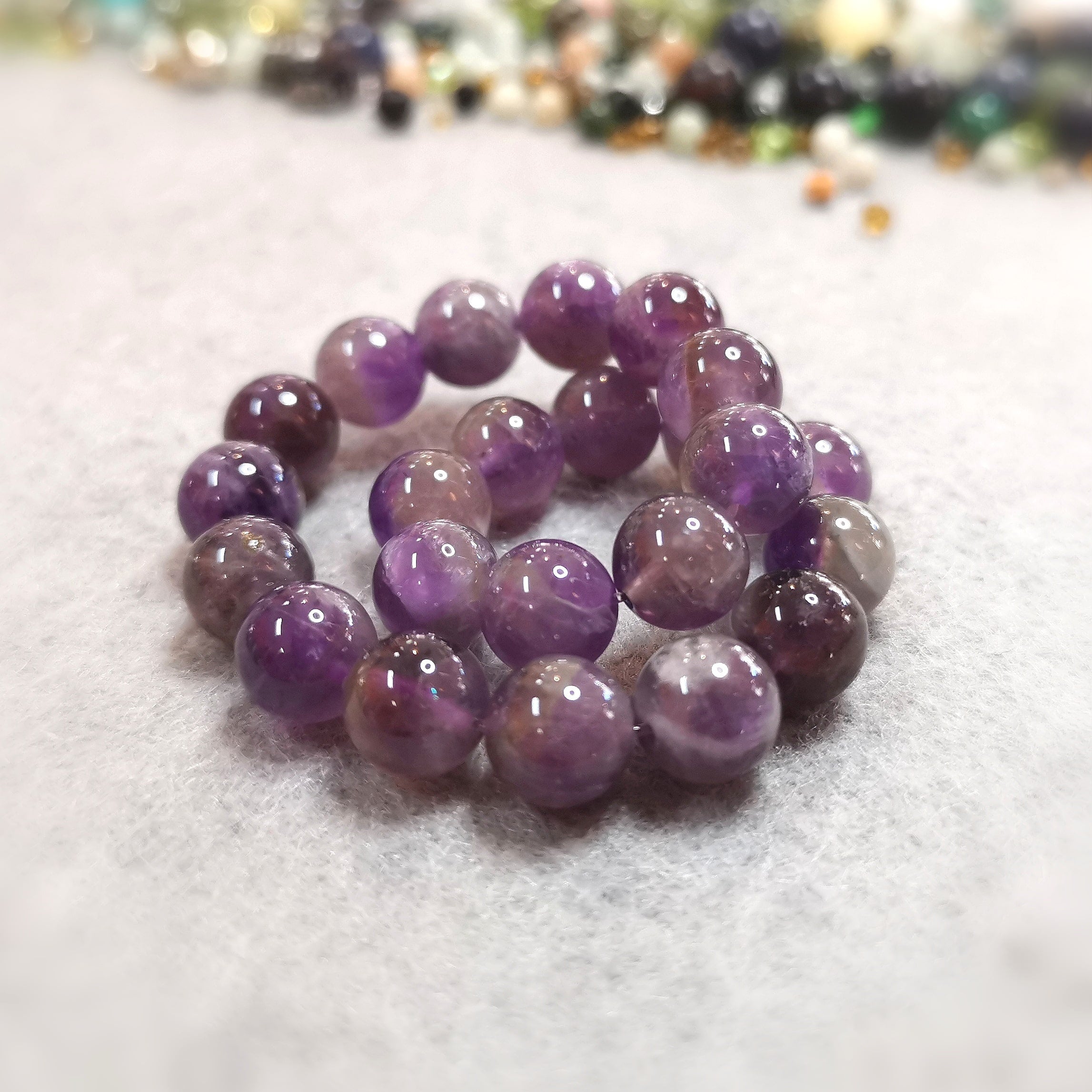 💜 Amethyst Edelstein Armband Klassiker – geweiht für Frieden, Intuition & innere Harmonie