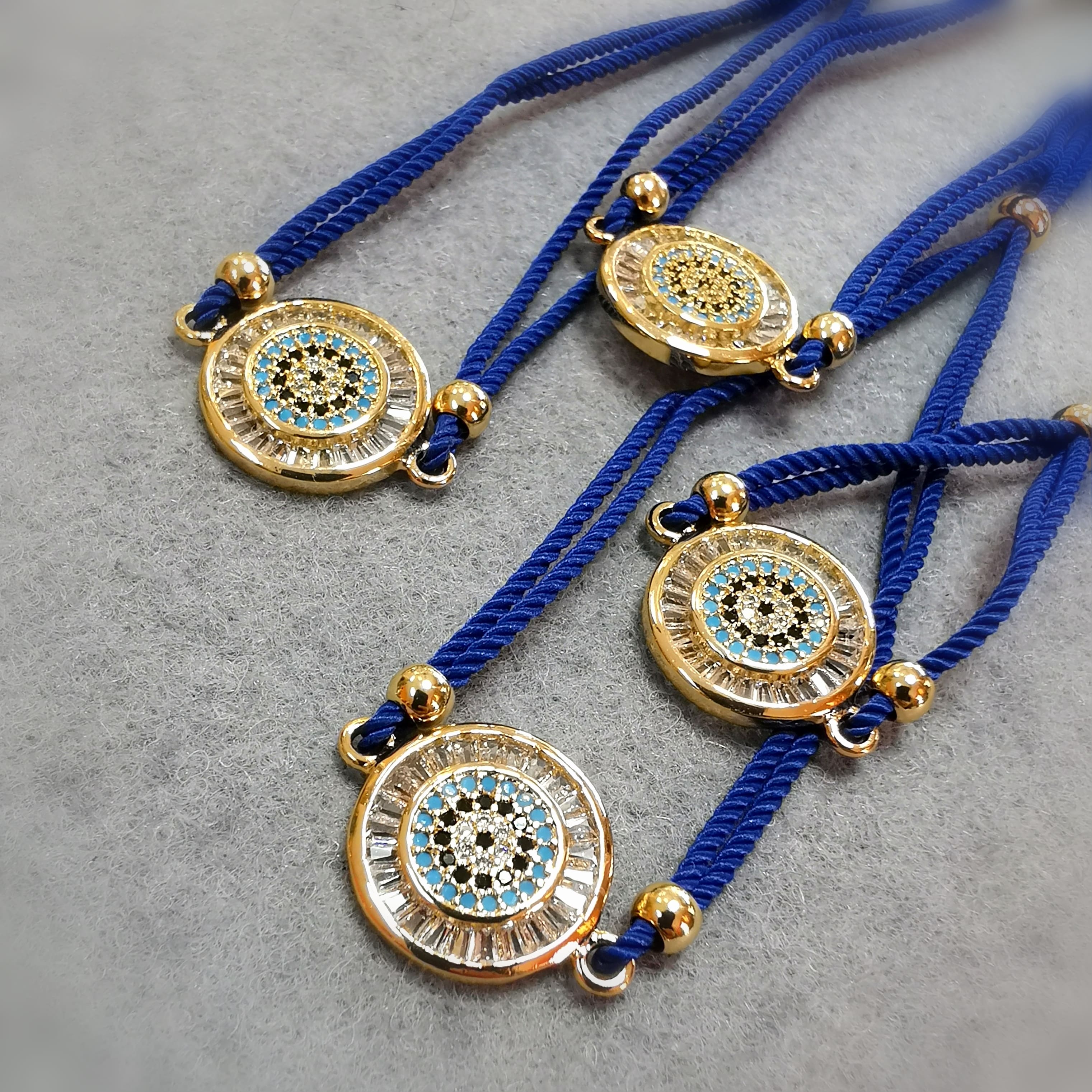🌸 Mandala Hippie Boho Kristall Armbändchen blau – Schutz, Harmonie & Zentrierung