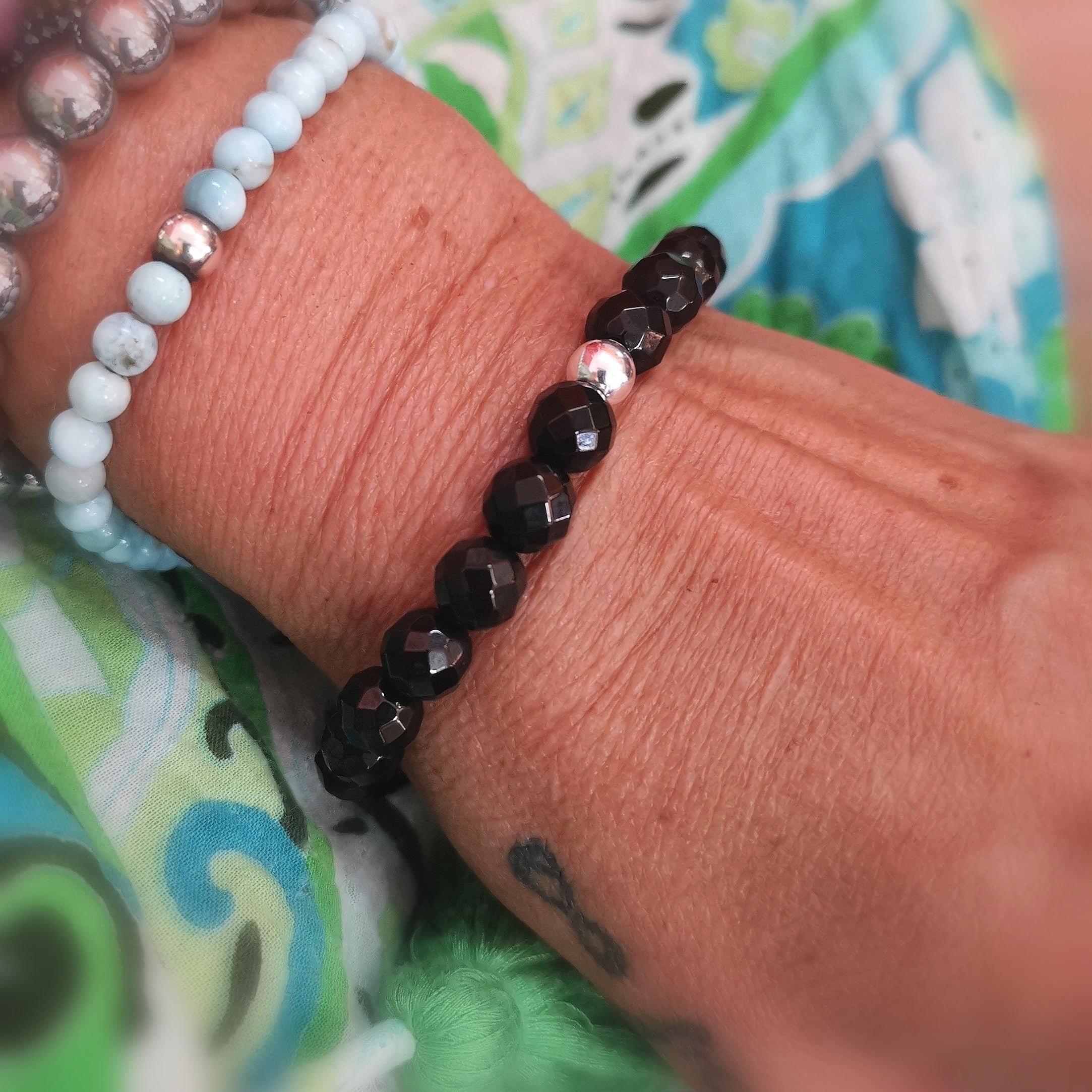 Gagat Karma Edelstein Armband Unisex – Anti-Stress, Erdung & neue Kraft
