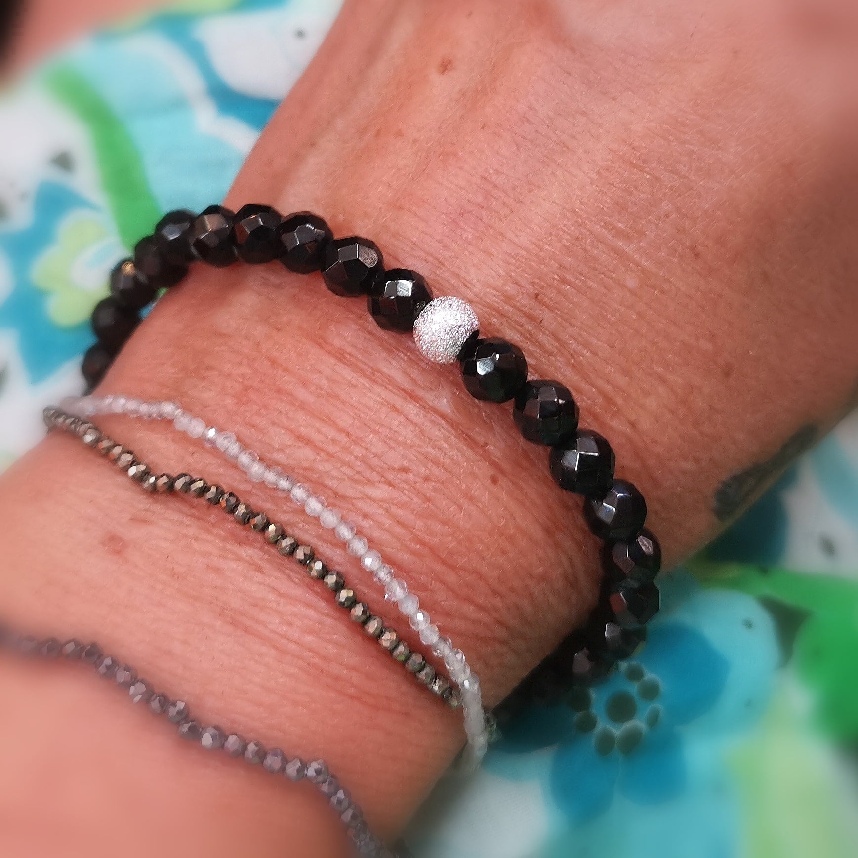 Gagat Karma Edelstein Heilstein Armband – Anti-Stress, Erdung & neue Kraft