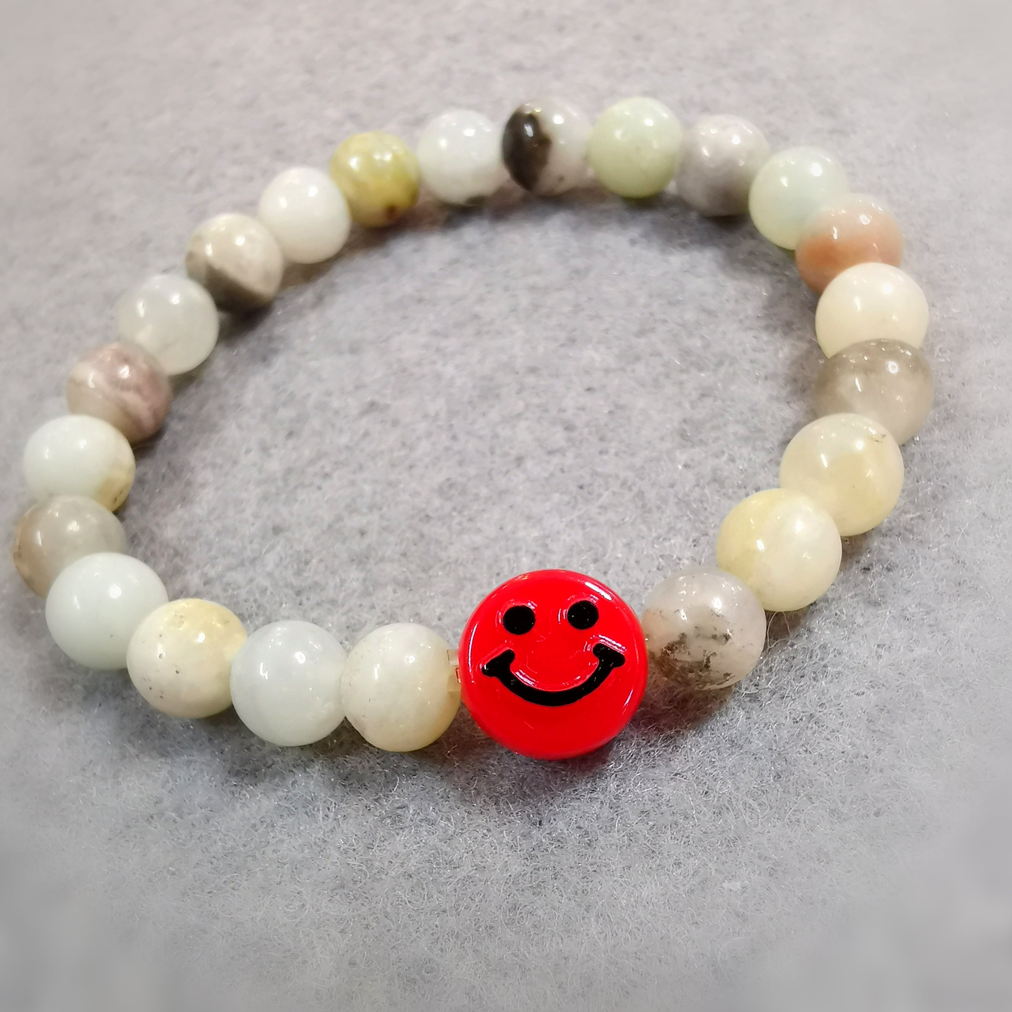 😊 Amazonit Kinder Edelstein Armband #smile – Gelassenheit & Lebensfreude