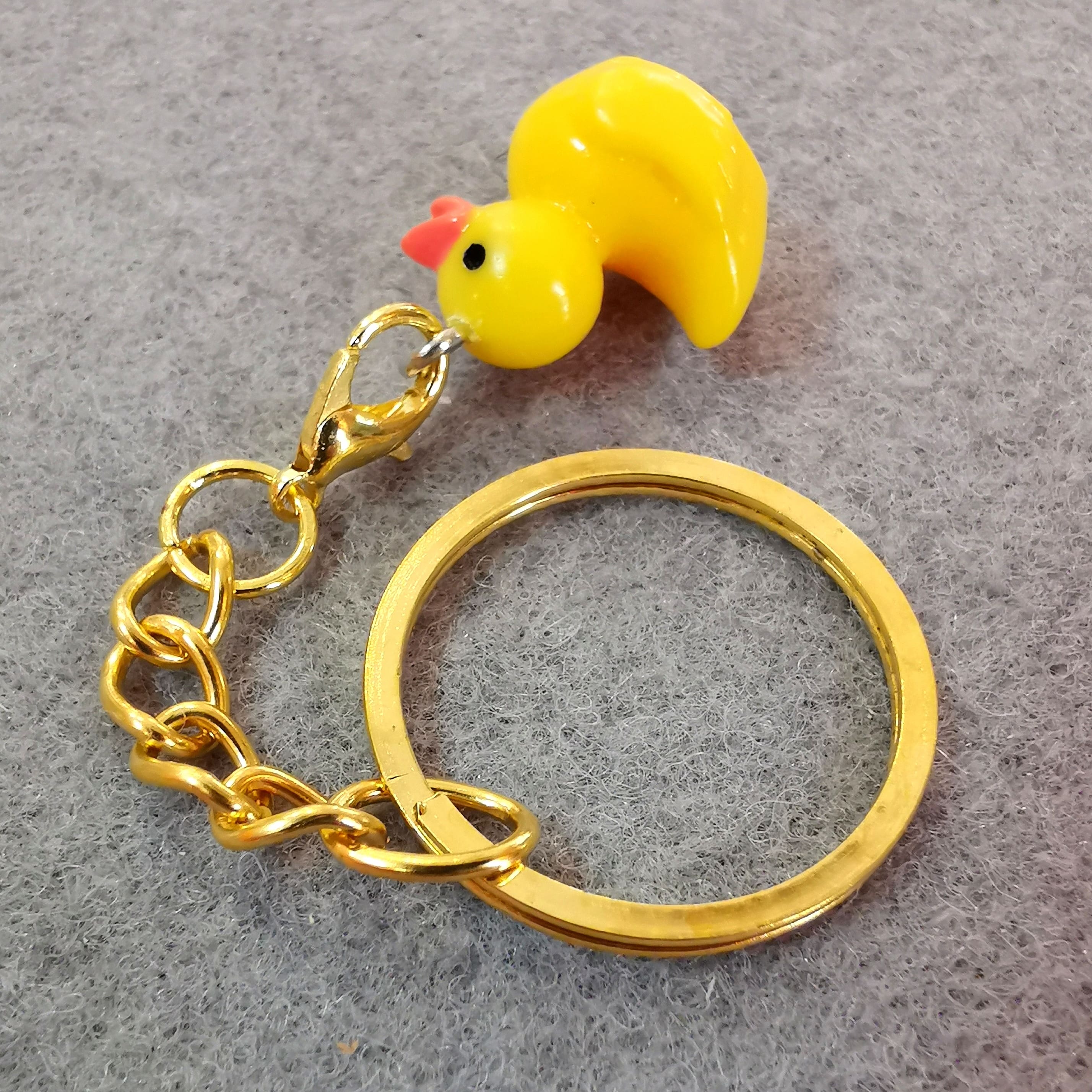 Ente Entchen Schlüsselanhänger Charm Edelstahl  – Sommer, Lebensfreude, Leichtigkeit & neue Wege