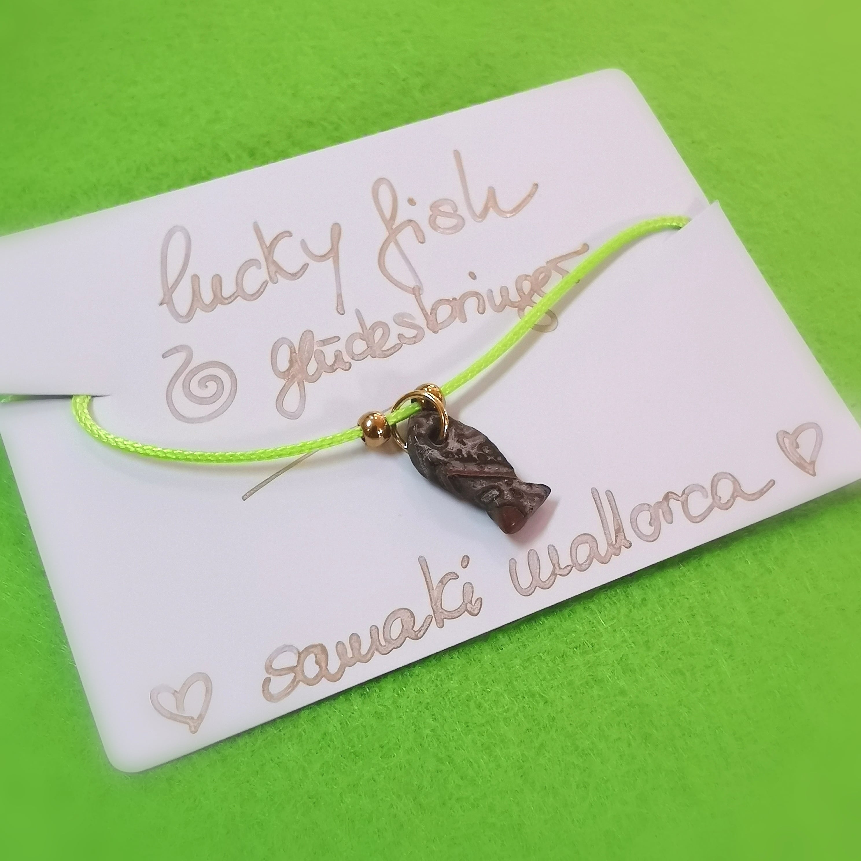 🐟 Glücksbringer Lucky Fish Armband – Jaspis Edelstein, geweiht für Kraft & Ausdauer