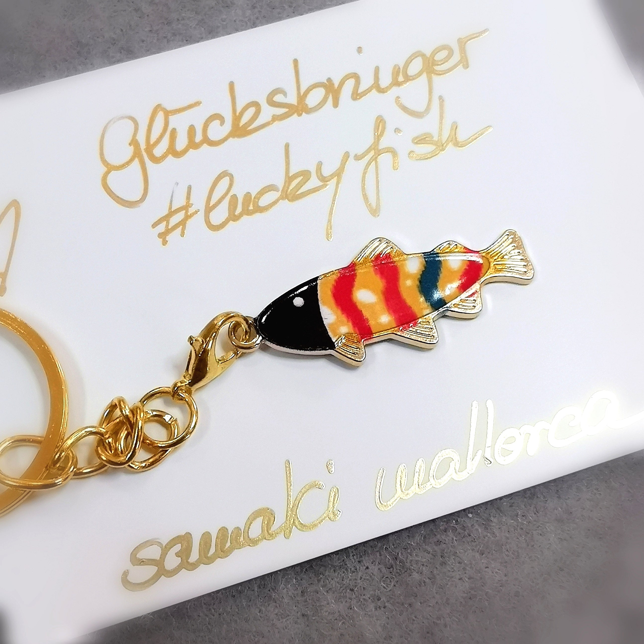 🐟 Edelstahl Glücksbringer Schlüsselanhänger – dein bunter #luckyfish