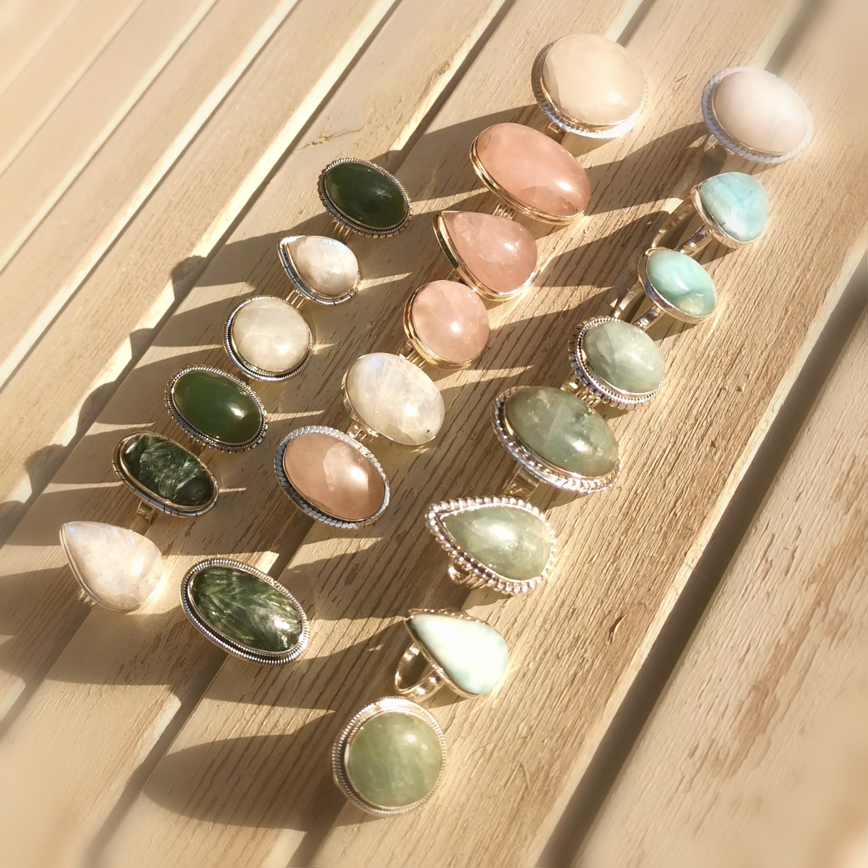 Larimar Edelstein Sterlingsilber Design Ring, geweiht für Vertrauen & Freiheit