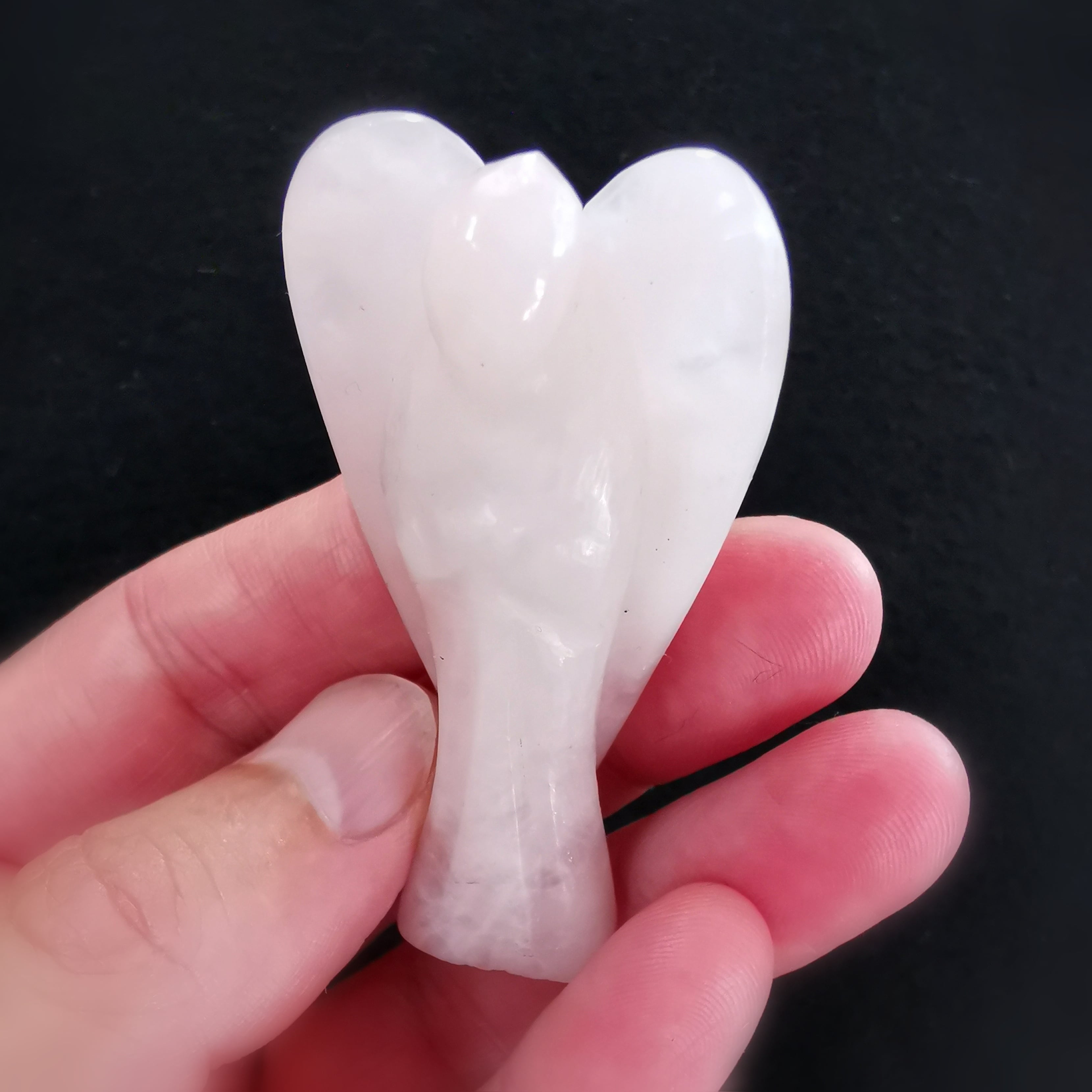 💗 Rosenquarz Schutzengel Handschmeichler Edelstein geweiht – dein Herzenslicht Talisman