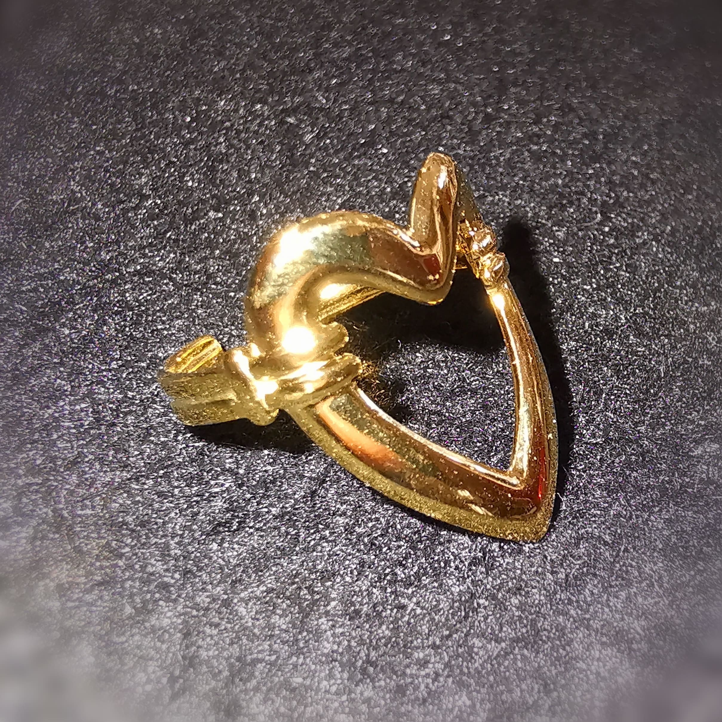 Herz Edelstahl Gold Ring – Liebe & Harmonie