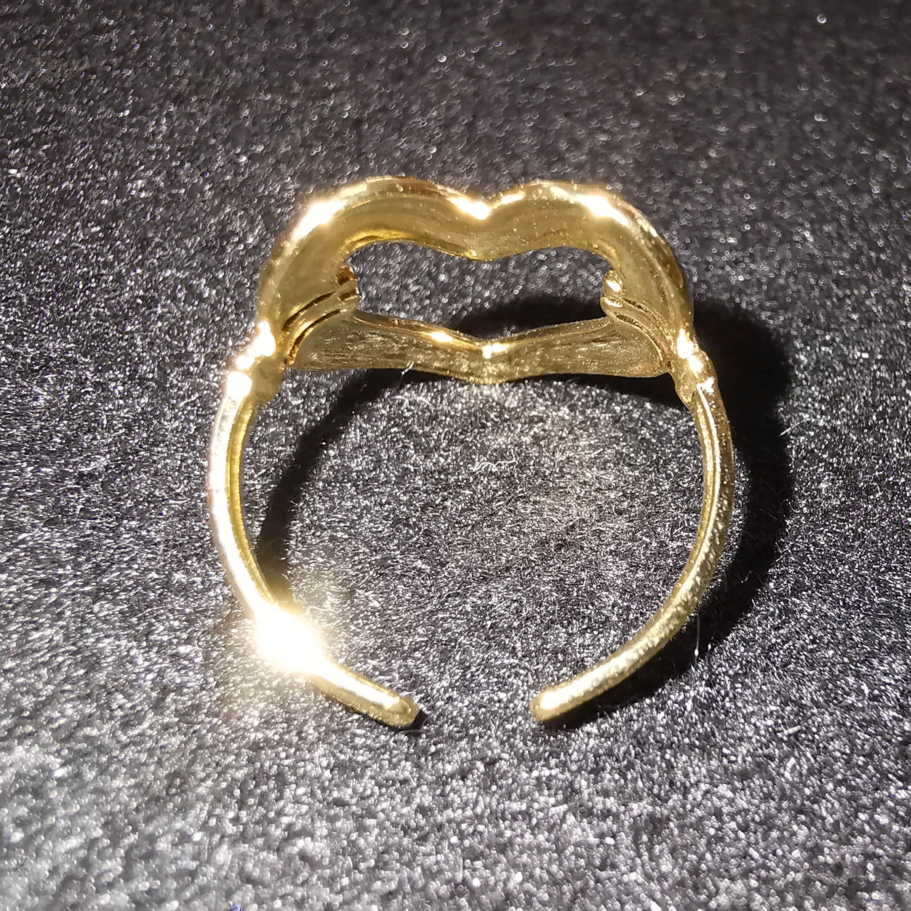 Herz Edelstahl Gold Ring – Liebe & Harmonie