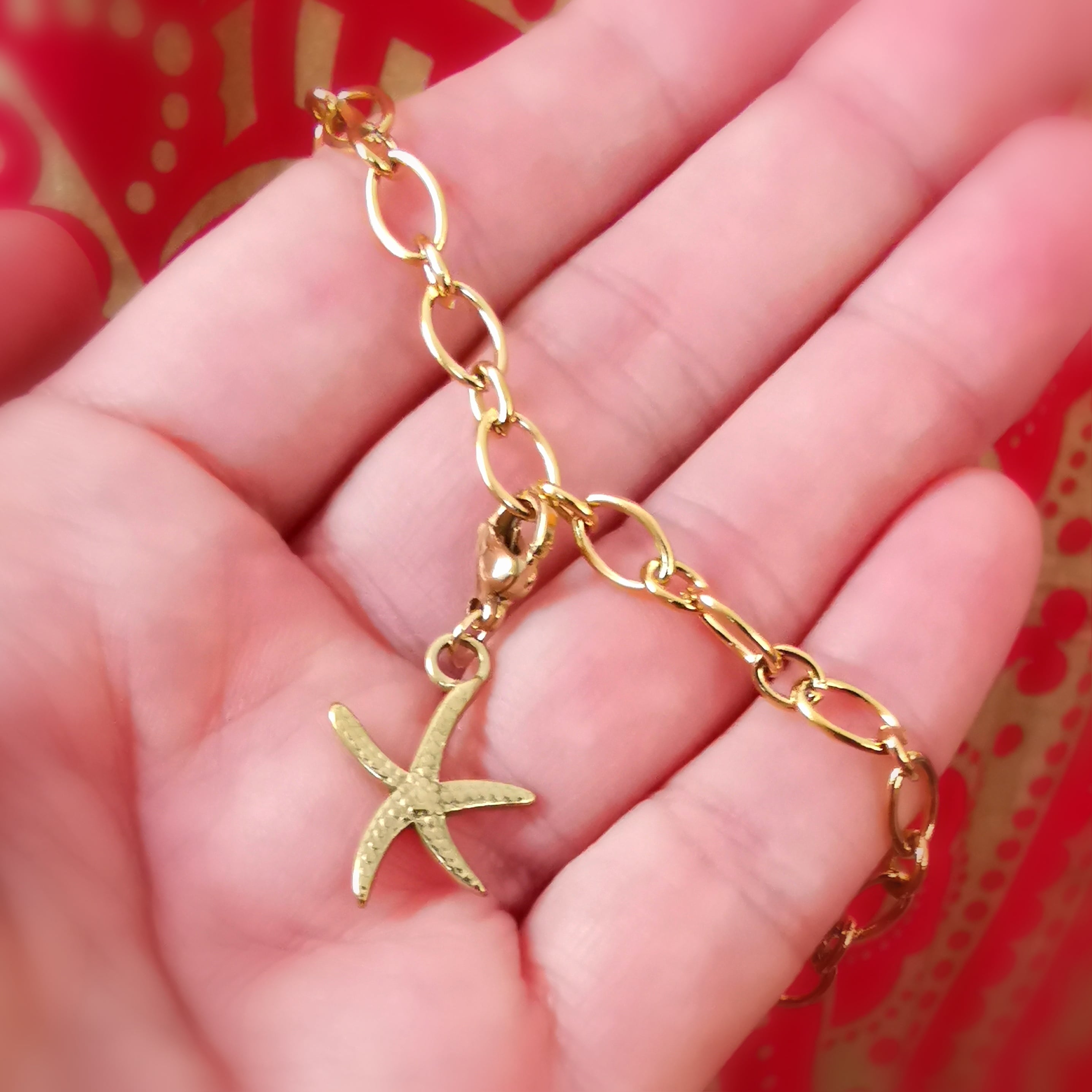 Edelstahl Krafttier Seestern Gold Armband – Hoffnung & Wunder