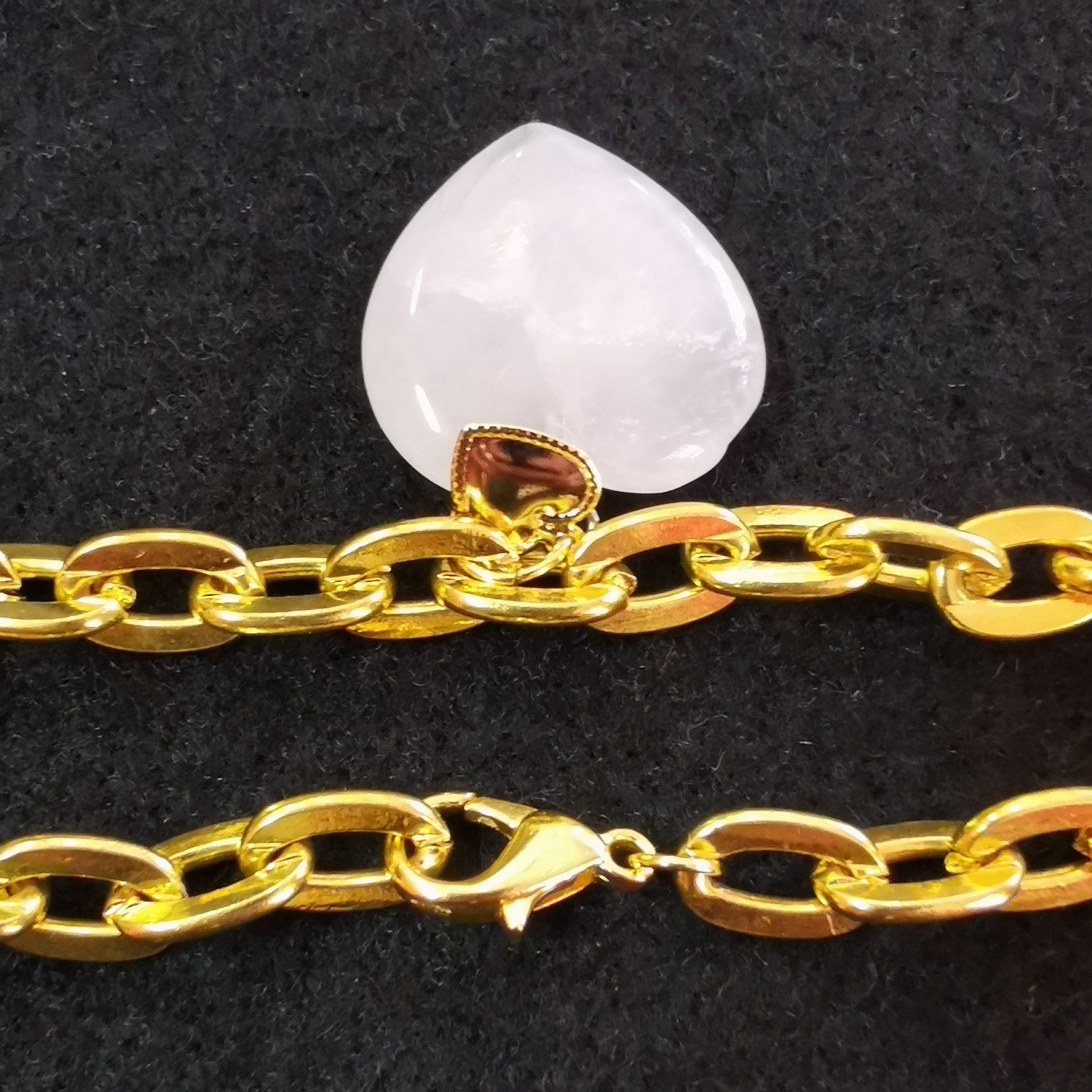 💖 Rosenquarz Herz Karma Edelstahl Gold Armband geweiht – Liebe & Mitgefühl
