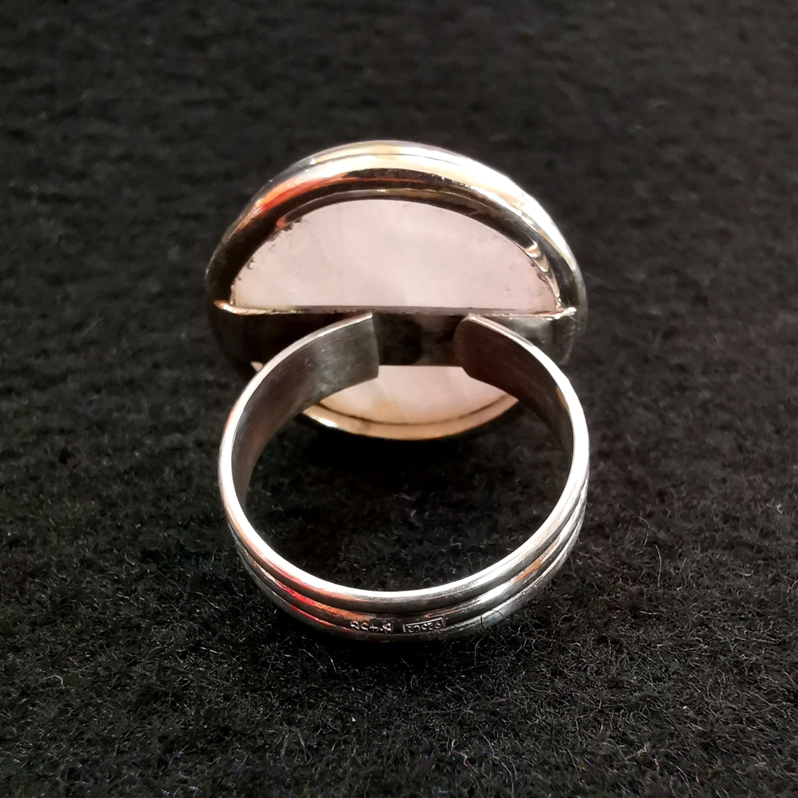 Rosenquarz Edelstein Ring, geweiht– Liebe & emotionale Heilung