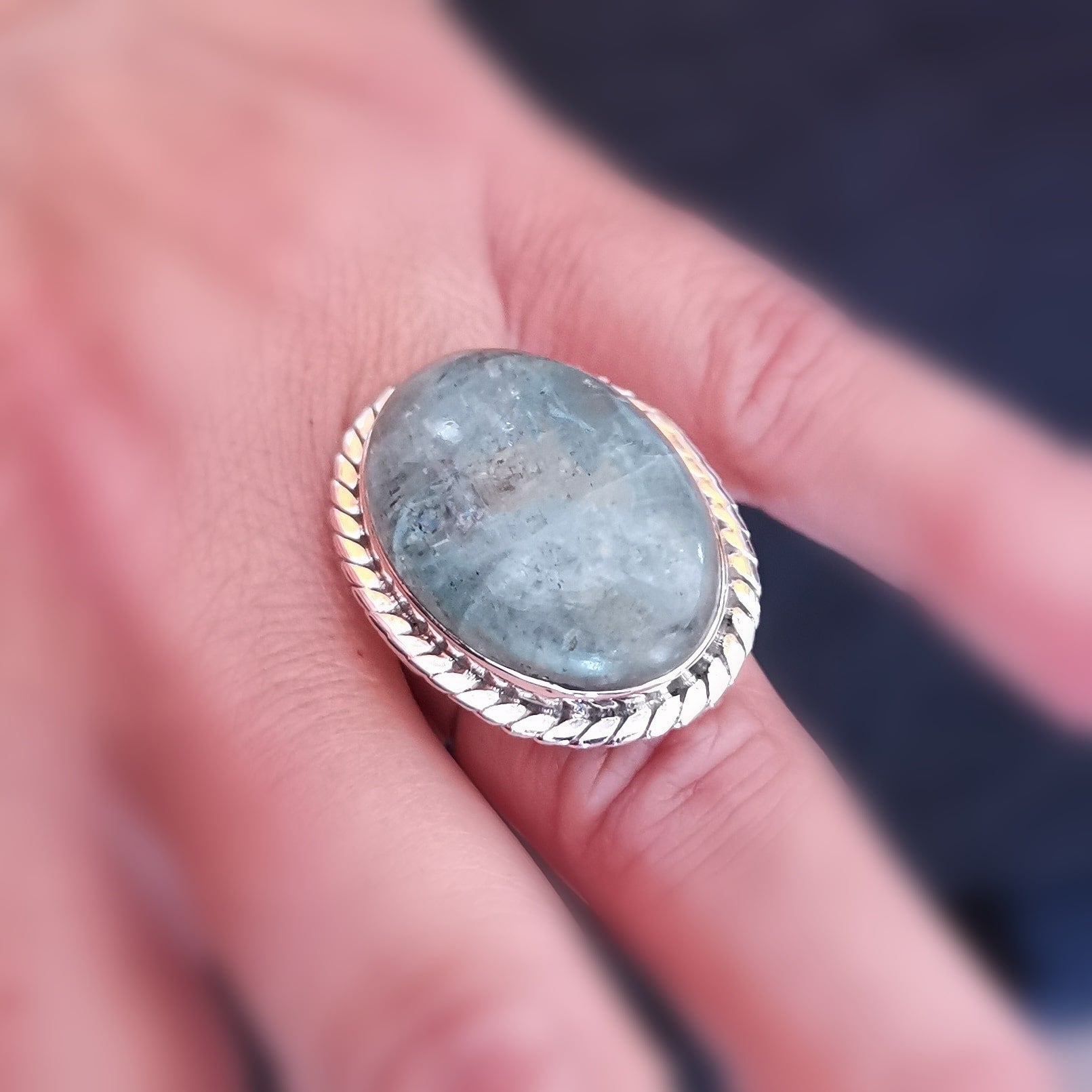 Labradorit Edelstein Sterlingsilber Ring geweiht – Harmonie & innere Tiefe