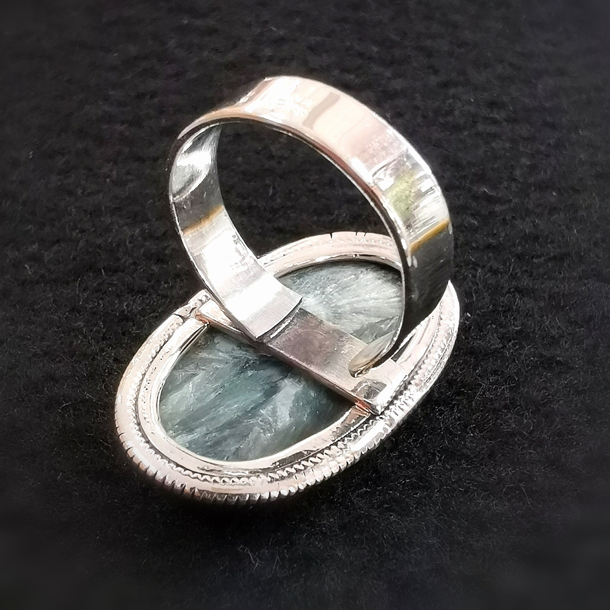 🪽 Seraphinit Engelstein Edelstein Ring – Schutz, Liebe & Transformation