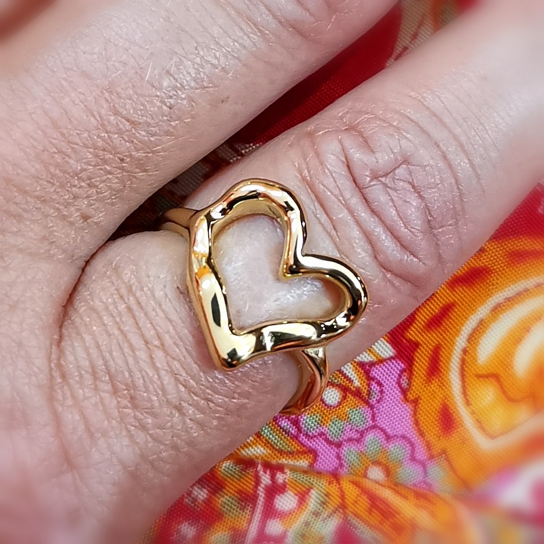 Herz Edelstahl Boho Gold Ring - love you forever – Liebe & Harmonie