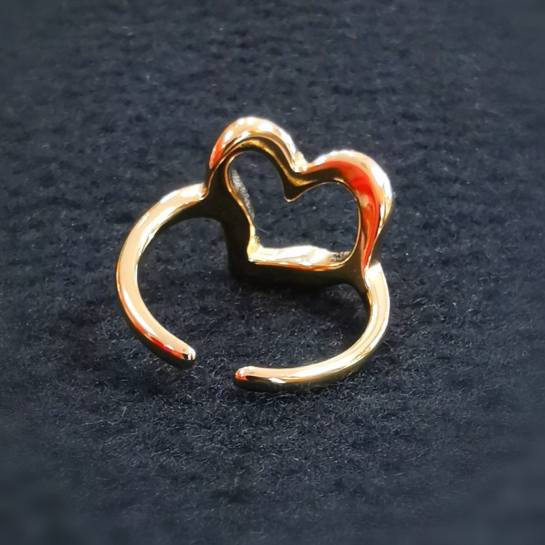 Herz Edelstahl Boho Gold Ring - love you forever – Liebe & Harmonie