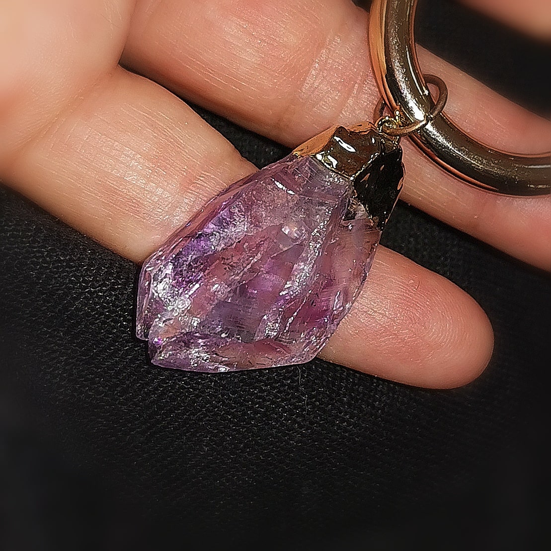 Amethyst Tibet Achat Karma Gold Kette – geweiht für Gefühle, Stärke & Einzigartigkeit