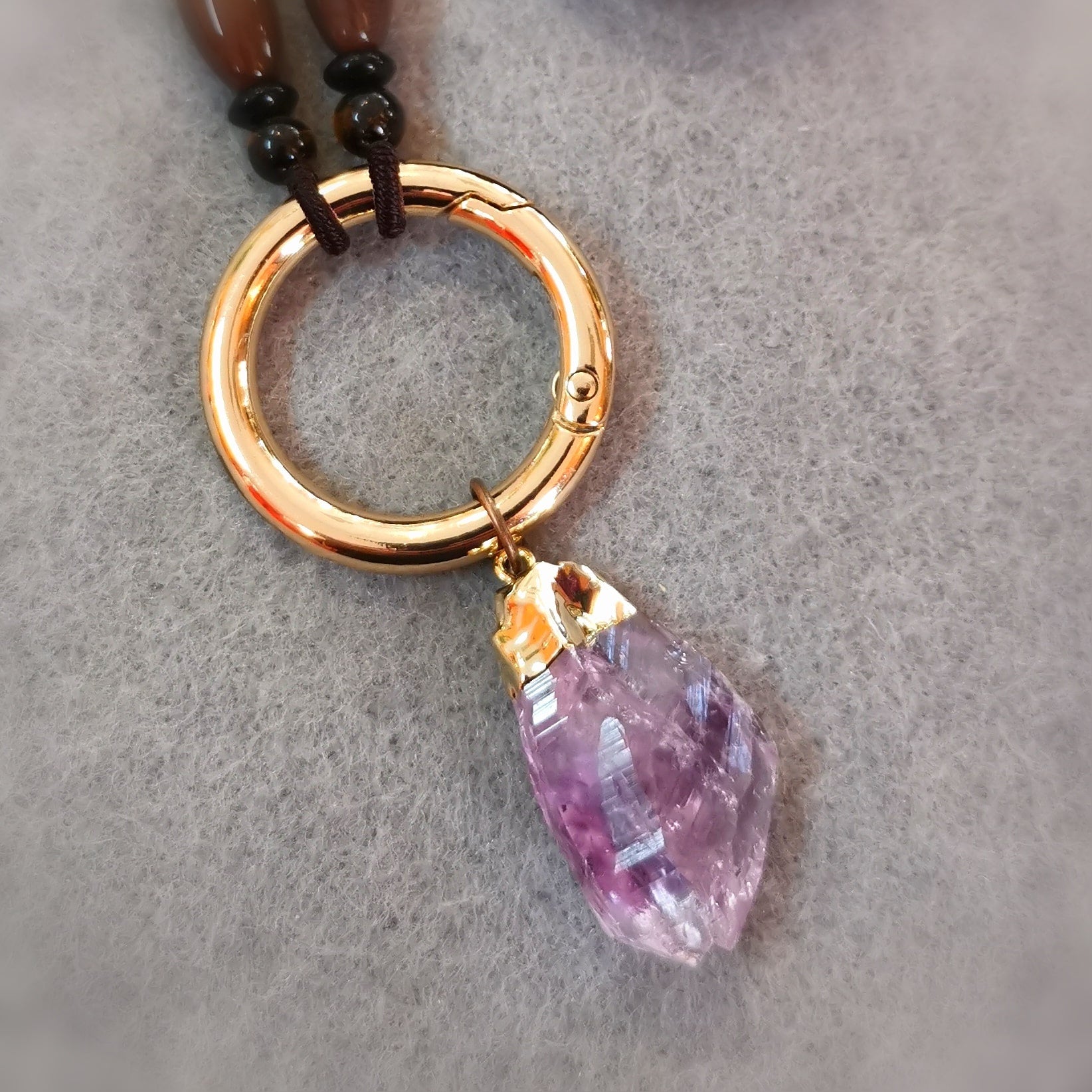 Amethyst Tibet Achat Karma Gold Kette – geweiht für Gefühle, Stärke & Einzigartigkeit