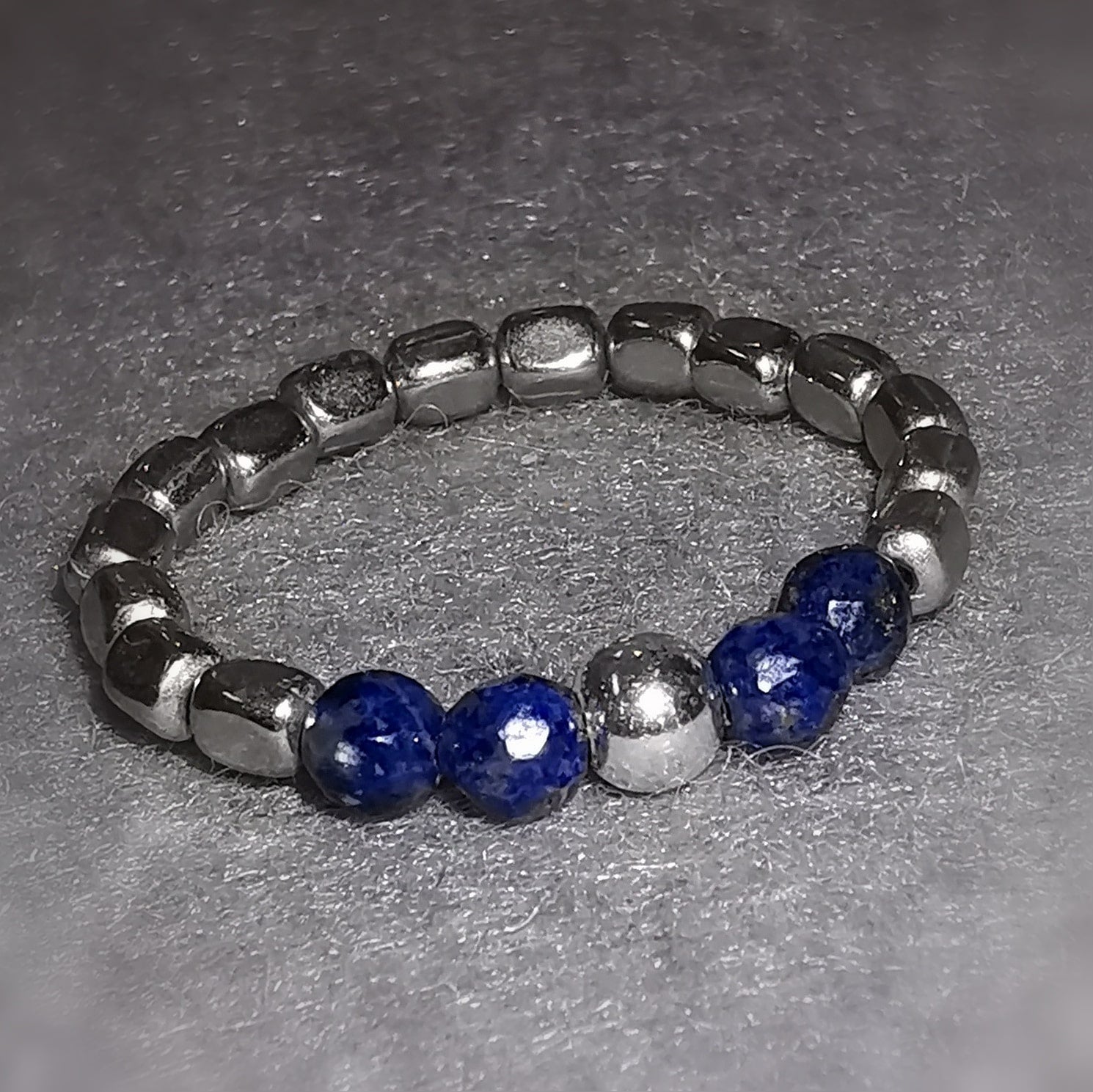 Lapislazuli Edelstein Elastik Bijou Ring – Ruhe & Klarheit
