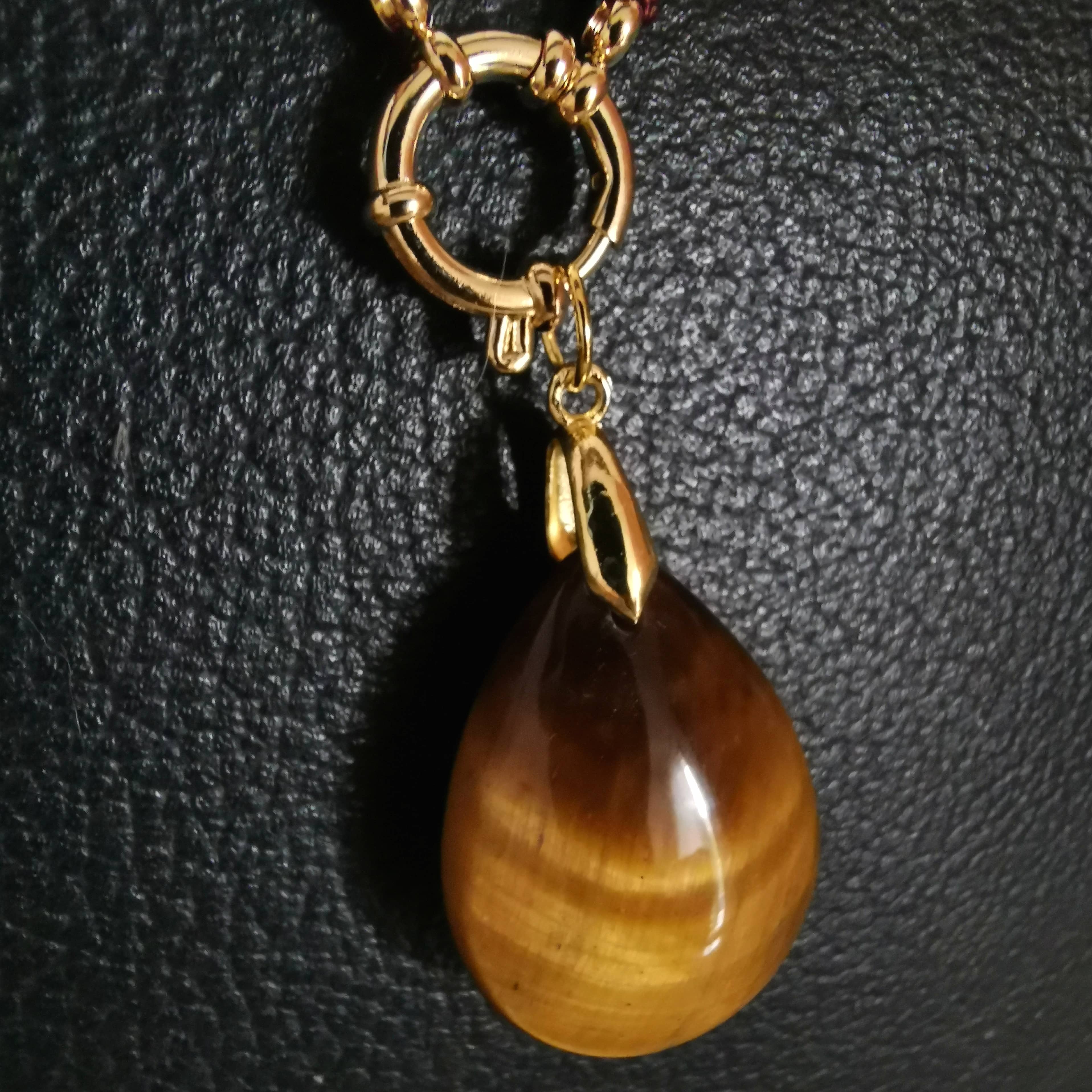 Tigerauge Edelstein Karma Kette – geweiht für Mut & Schutz