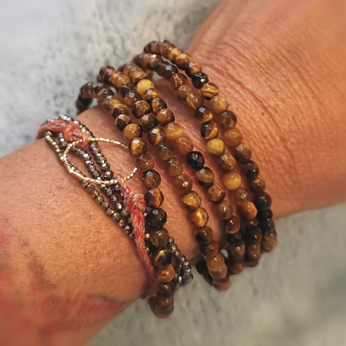 Tigerauge Edelstein Armband 4 mm facettiert – geweiht für Mut & Selbstvertrauen