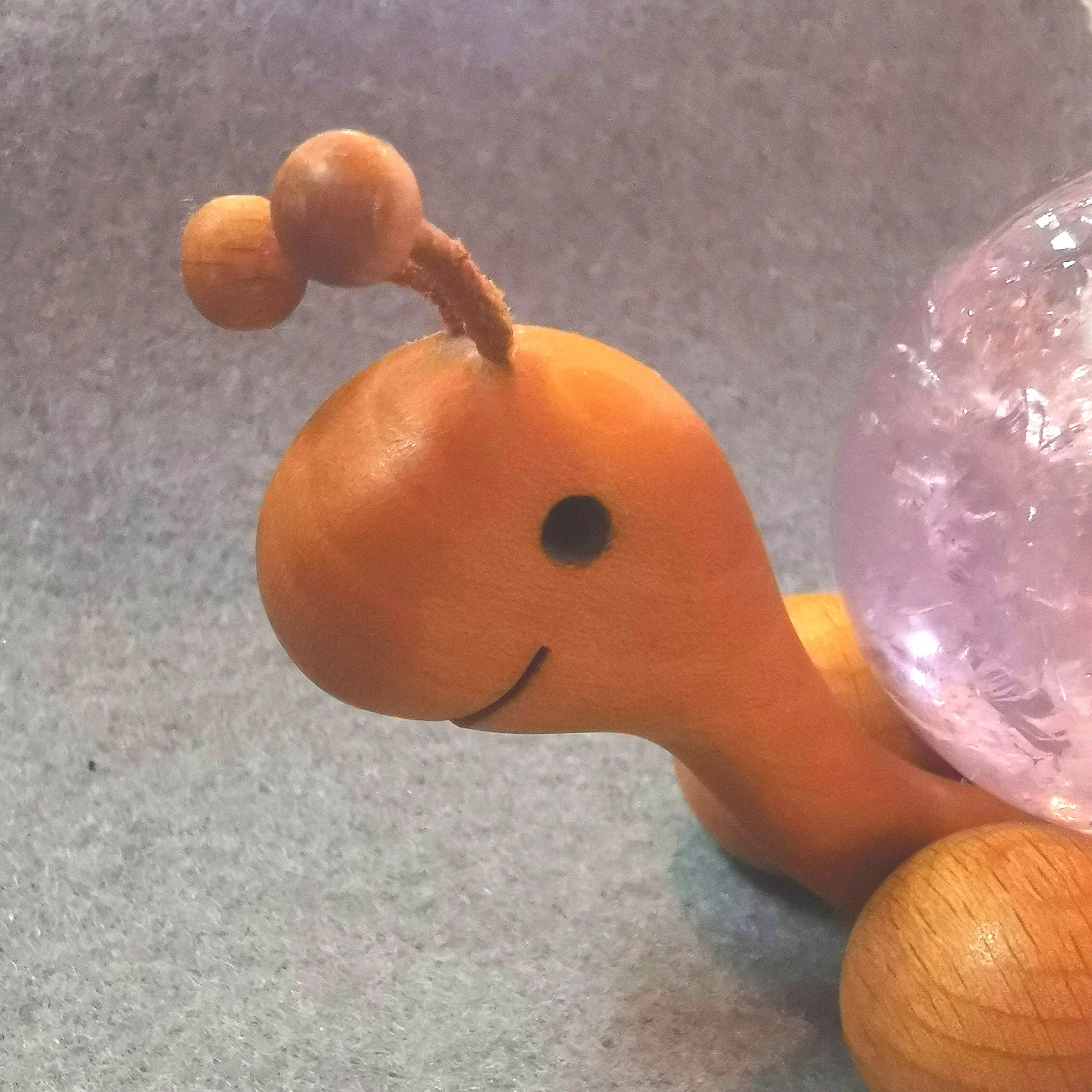 Rollbare Amethyst Edelstein Schnecke XL – geweiht für Achtsamkeit & Neubeginn