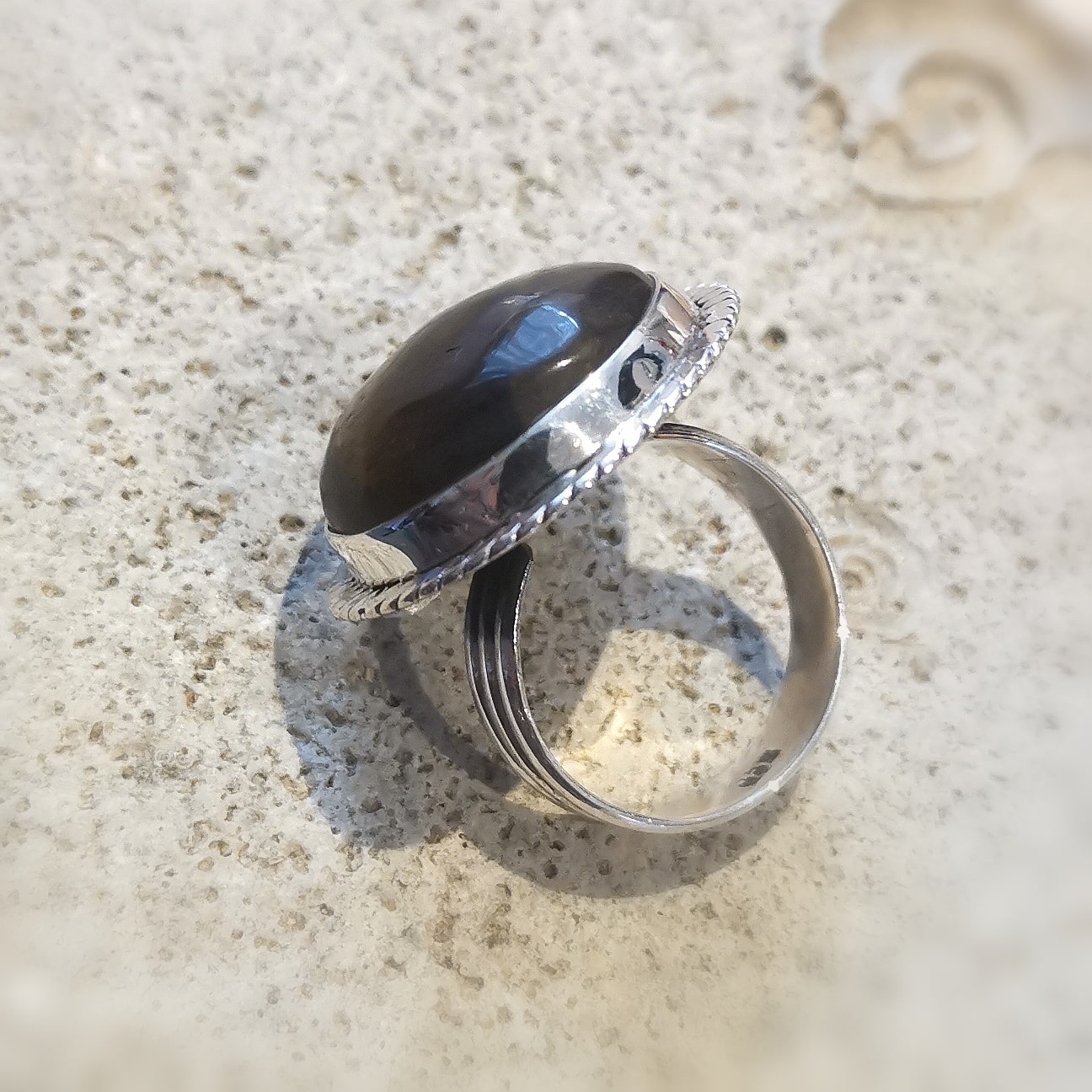 Tigerauge Edelstein Ring – goldbraun · Sterlingsilber · für Mut & innere Stärke